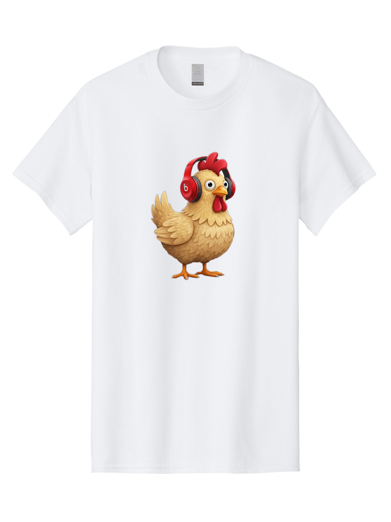 Clucking-Chicken-With-Headphones Men'S Graphic Tee, 100% Cotton, Comfortable Casual Summer Wear, Machine Washable, Vintage Camera, Old Camera, Antique Camera, Black Camera, Classic Photography, Photography Equipment, Nostalgic Device, Bak274
