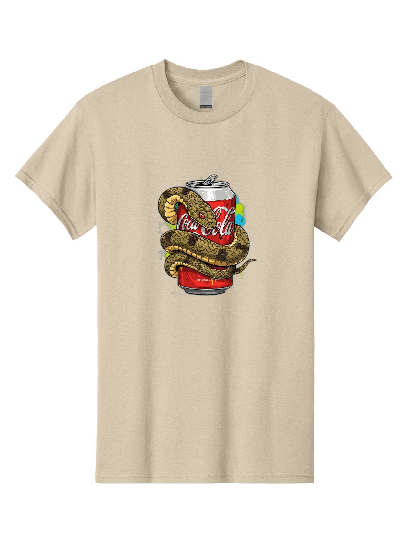 Coca-Cola-Snake-Can Men'S Graphic Tee, 100% Cotton, Comfortable Casual Summer Wear, Machine Washable, Vintage Camera, Old Camera, Antique Camera, Black Camera, Classic Photography, Photography Equipment, Nostalgic Device, Film Camera, Bak276