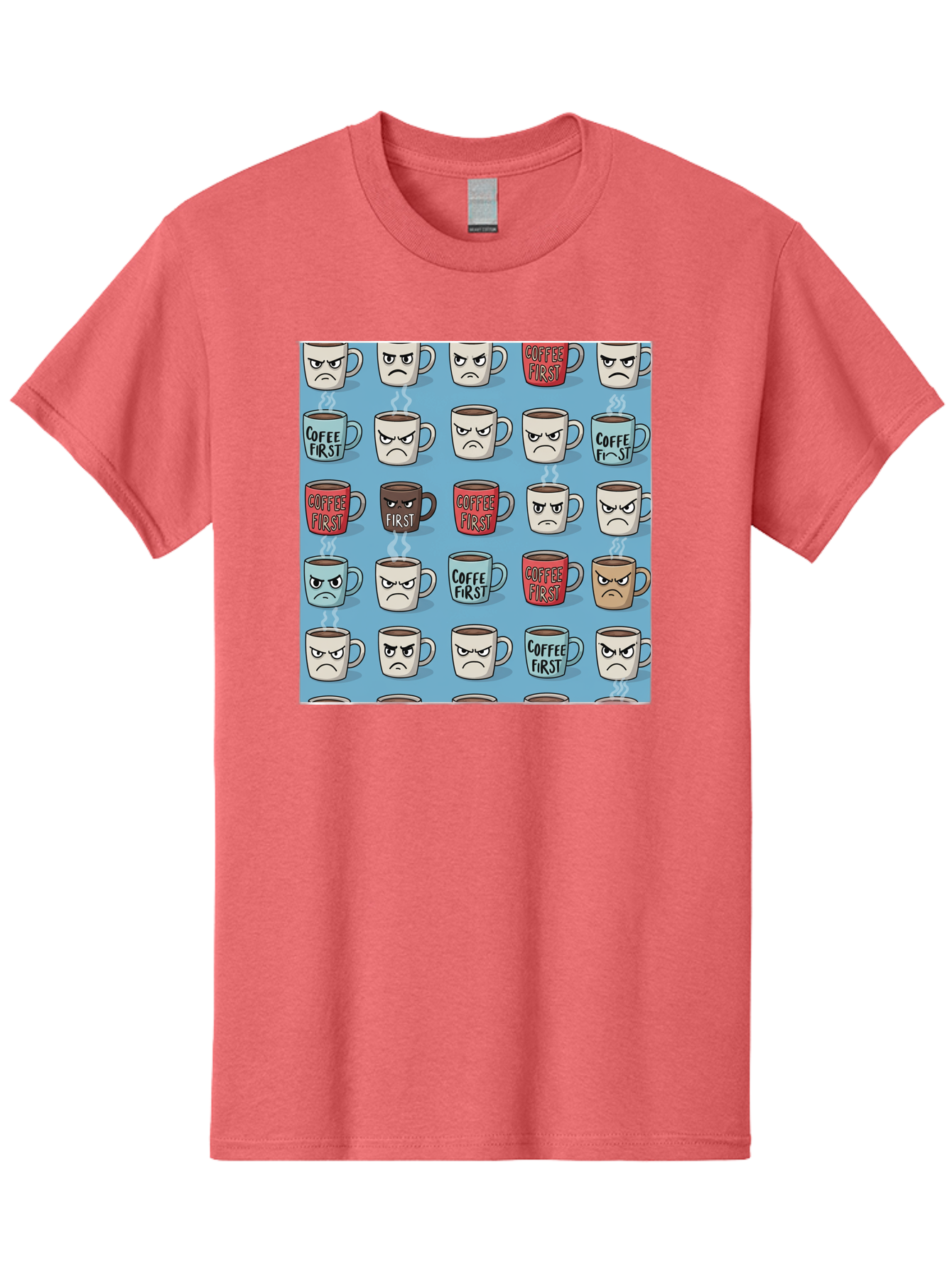 Coffee-First-1 Men'S Graphic Tee, 100% Cotton, Comfortable Casual Summer Wear, Machine Washable, Vintage Camera, Old Camera, Antique Camera, Black Camera, Classic Photography, Photography Equipment, Nostalgic Device, Film Camera, Camera Art Bak279