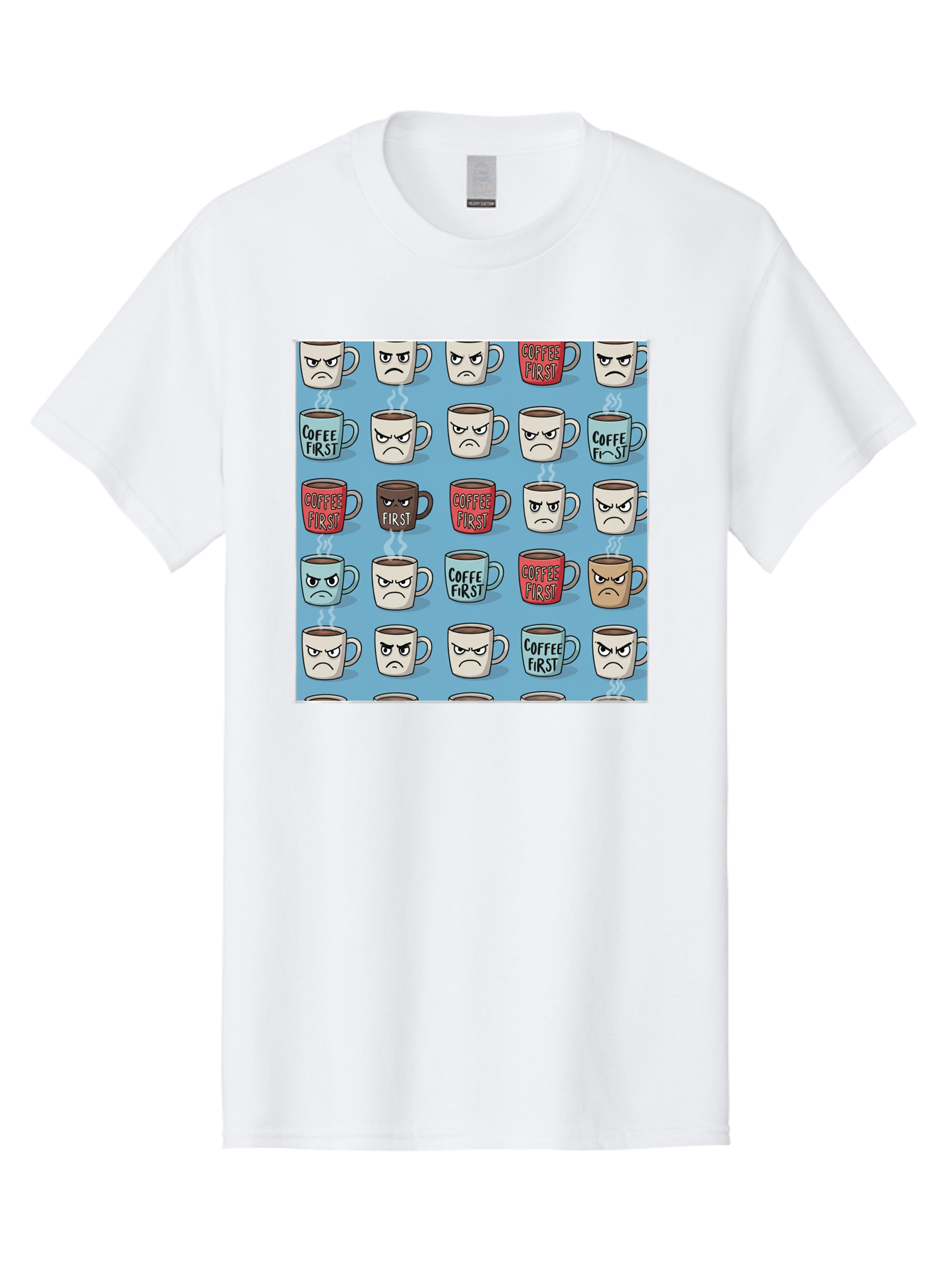 Coffee-First-1 Men'S Graphic Tee, 100% Cotton, Comfortable Casual Summer Wear, Machine Washable, Vintage Camera, Old Camera, Antique Camera, Black Camera, Classic Photography, Photography Equipment, Nostalgic Device, Film Camera, Camera Art Bak279