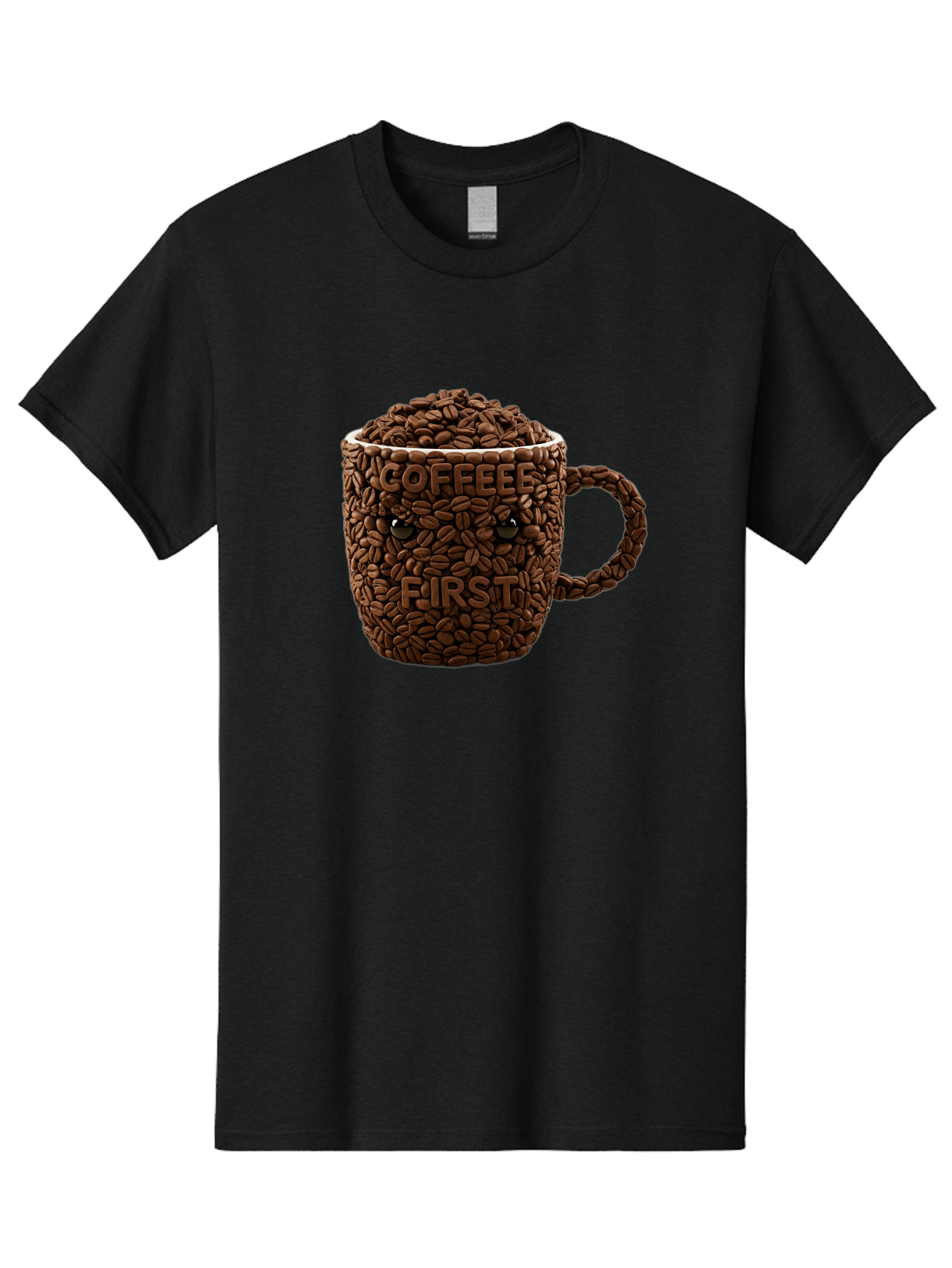 Coffee-First-2 Men'S Graphic Tee, 100% Cotton, Comfortable Casual Summer Wear, Machine Washable, Vintage Camera, Old Camera, Antique Camera, Black Camera, Classic Photography, Photography Equipment, Nostalgic Device, Film Camera, Camera Art Bak280
