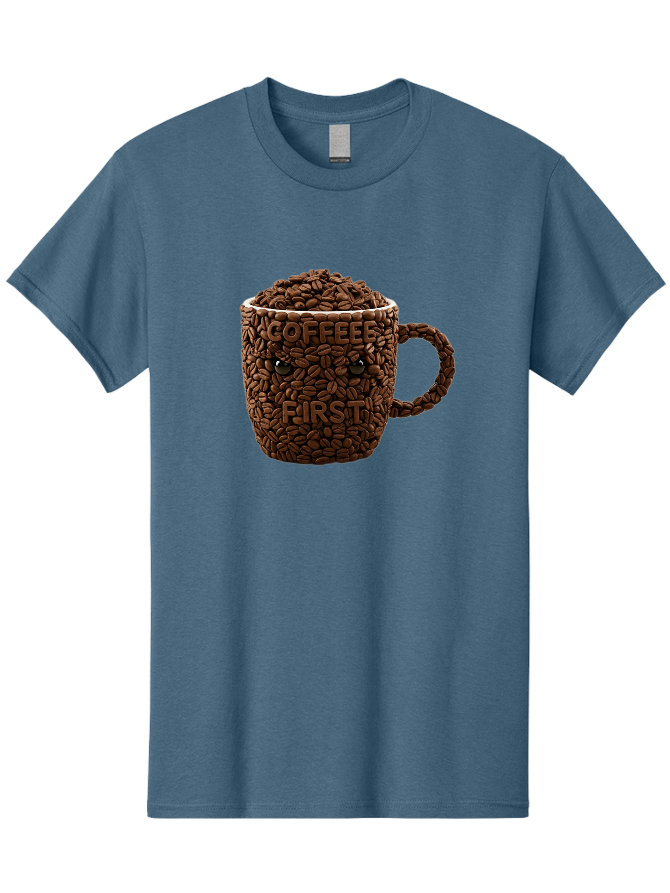 Coffee-First-2 Men'S Graphic Tee, 100% Cotton, Comfortable Casual Summer Wear, Machine Washable, Vintage Camera, Old Camera, Antique Camera, Black Camera, Classic Photography, Photography Equipment, Nostalgic Device, Film Camera, Camera Art Bak280