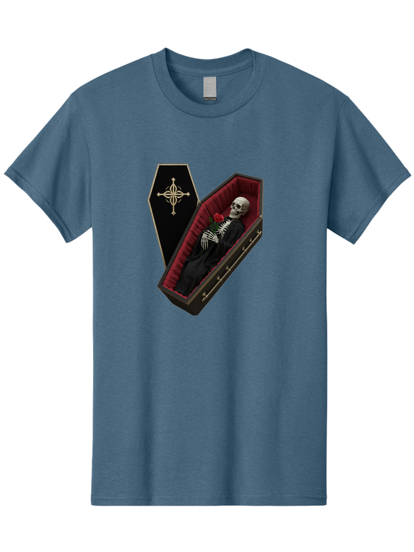 Coffin-Skeleton Men'S Graphic Tee, 100% Cotton, Comfortable Casual Summer Wear, Machine Washable, Vintage Camera, Old Camera, Antique Camera, Black Camera, Classic Photography, Photography Equipment, Nostalgic Device, Film Camera, Camera Art Bak285