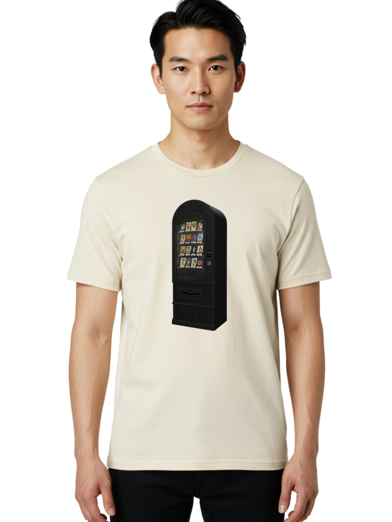 Collectible-Card-Vending-Machine Men'S Graphic Tee, 100% Cotton, Comfortable Casual Summer Wear, Machine Washable, Vintage Camera, Old Camera, Antique Camera, Black Camera, Classic Photography, Photography Equipment, Nostalgic Device, Bak287