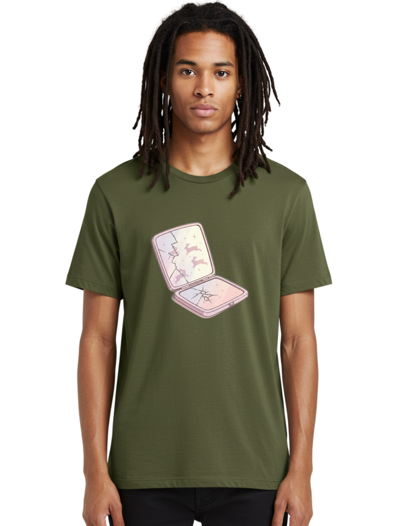 Compact-Mirror Men'S Graphic Tee, 100% Cotton, Comfortable Casual Summer Wear, Machine Washable, Vintage Camera, Old Camera, Antique Camera, Black Camera, Classic Photography, Photography Equipment, Nostalgic Device, Film Camera, Camera Art Bak290