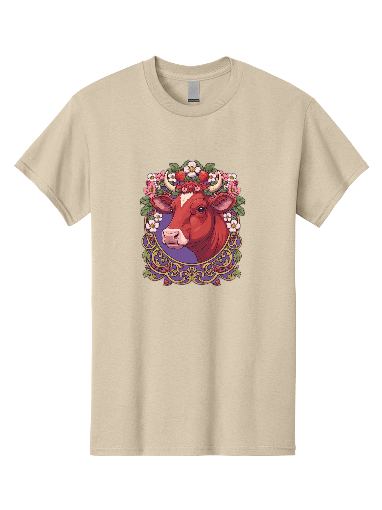 Cow-Floral-Crown Men'S Graphic Tee, 100% Cotton, Comfortable Casual Summer Wear, Machine Washable, Vintage Camera, Old Camera, Antique Camera, Black Camera, Classic Photography, Photography Equipment, Nostalgic Device, Film Camera, Camera Art Bak299