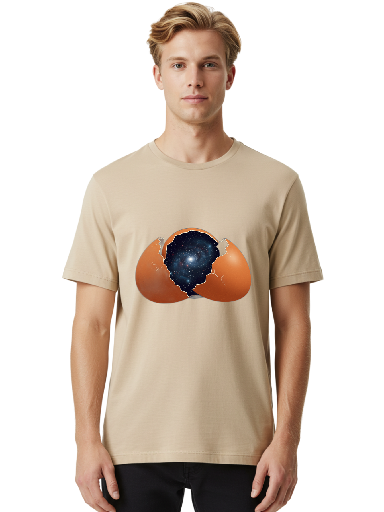 Cracked-Egg-Galaxy Men'S Graphic Tee, 100% Cotton, Comfortable Casual Summer Wear, Machine Washable, Vintage Camera, Old Camera, Antique Camera, Black Camera, Classic Photography, Photography Equipment, Nostalgic Device, Film Camera, Bak309