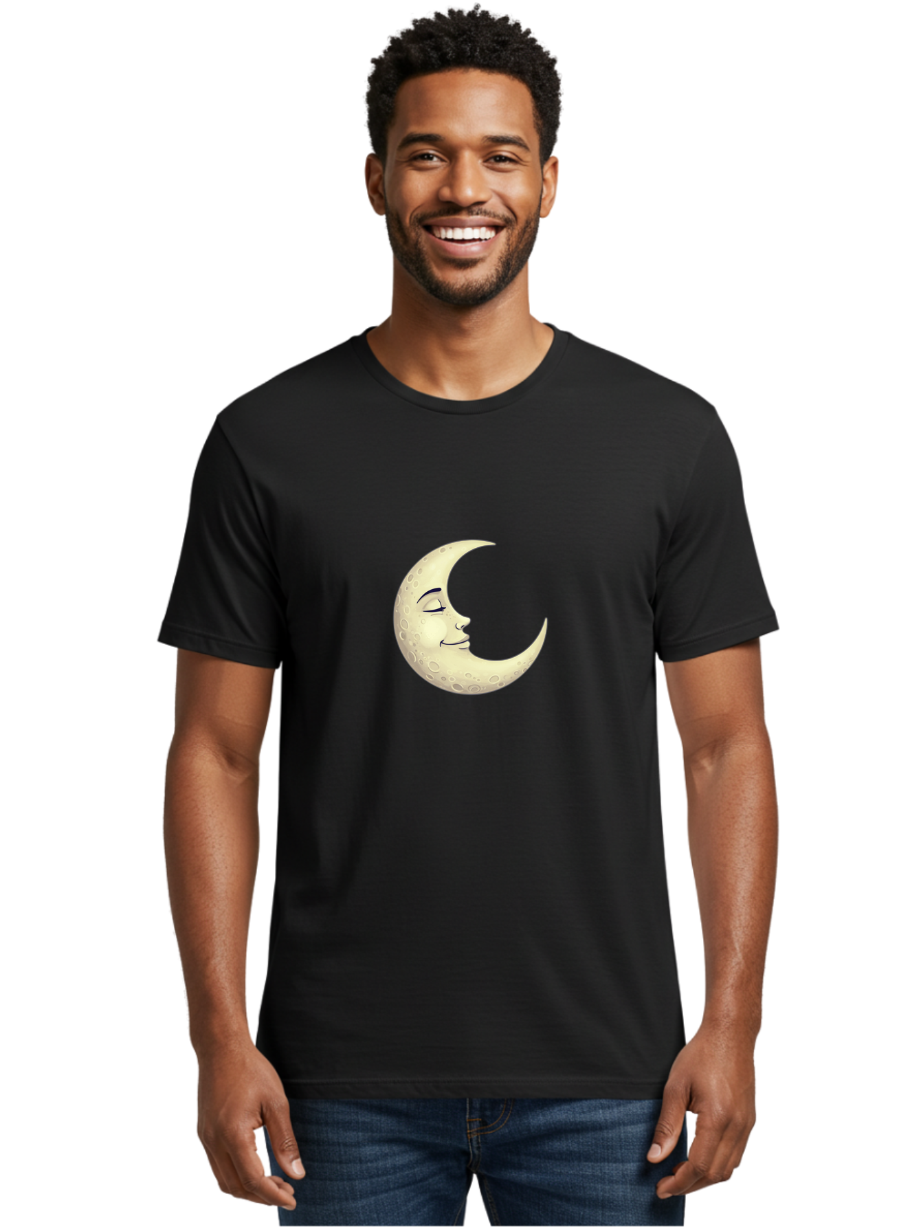 Crescent-Moon-Face Men'S Graphic Tee, 100% Cotton, Comfortable Casual Summer Wear, Machine Washable, Vintage Camera, Old Camera, Antique Camera, Black Camera, Classic Photography, Photography Equipment, Nostalgic Device, Film Camera, Bak316