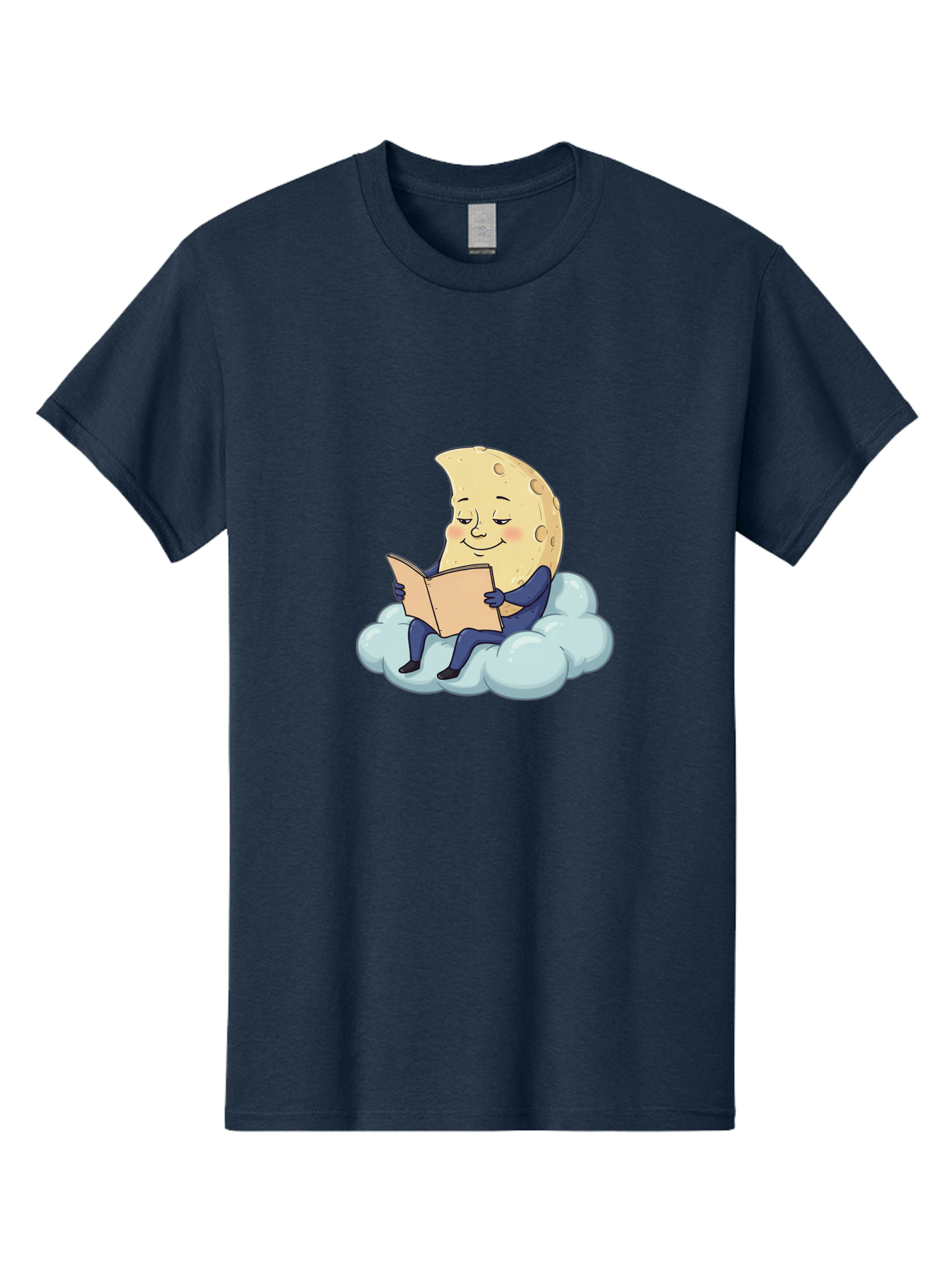 Crescent-Moon-Reading-1 Men'S Graphic Tee, 100% Cotton, Comfortable Casual Summer Wear, Machine Washable, Vintage Camera, Old Camera, Antique Camera, Black Camera, Classic Photography, Photography Equipment, Nostalgic Device, Film Camera, Bak317