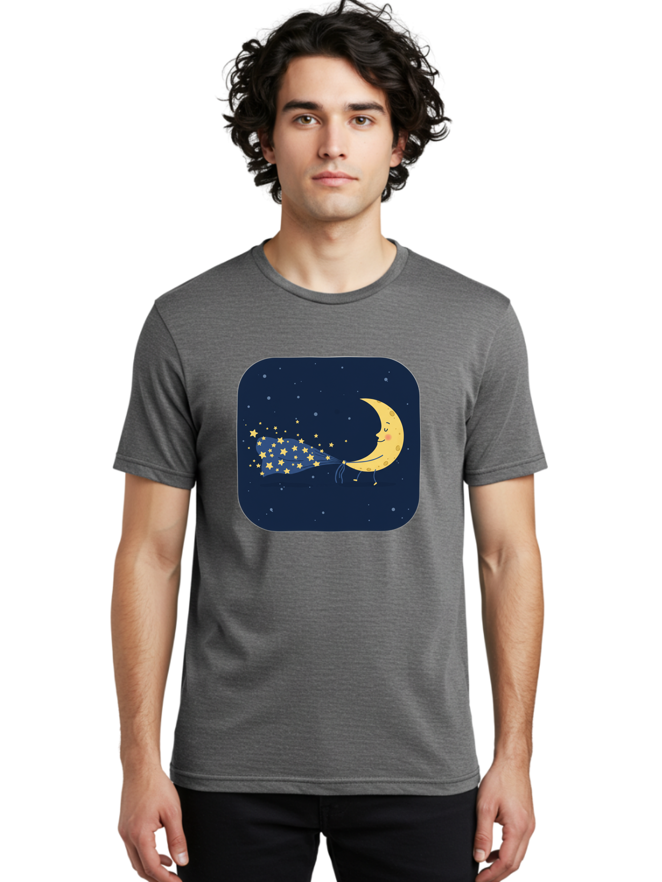 Crescent-Moon-With-Stars Men'S Graphic Tee, 100% Cotton, Comfortable Casual Summer Wear, Machine Washable, Vintage Camera, Old Camera, Antique Camera, Black Camera, Classic Photography, Photography Equipment, Nostalgic Device, Film Camera, Bak320