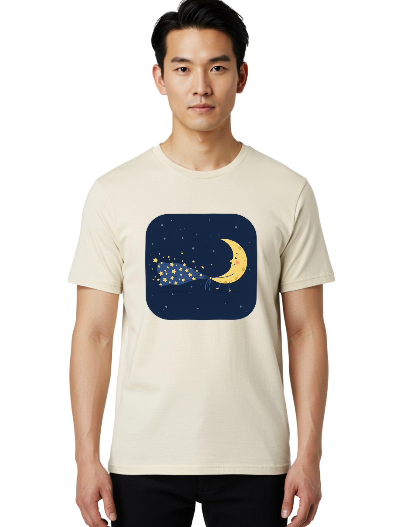 Crescent-Moon-With-Stars Men'S Graphic Tee, 100% Cotton, Comfortable Casual Summer Wear, Machine Washable, Vintage Camera, Old Camera, Antique Camera, Black Camera, Classic Photography, Photography Equipment, Nostalgic Device, Film Camera, Bak320