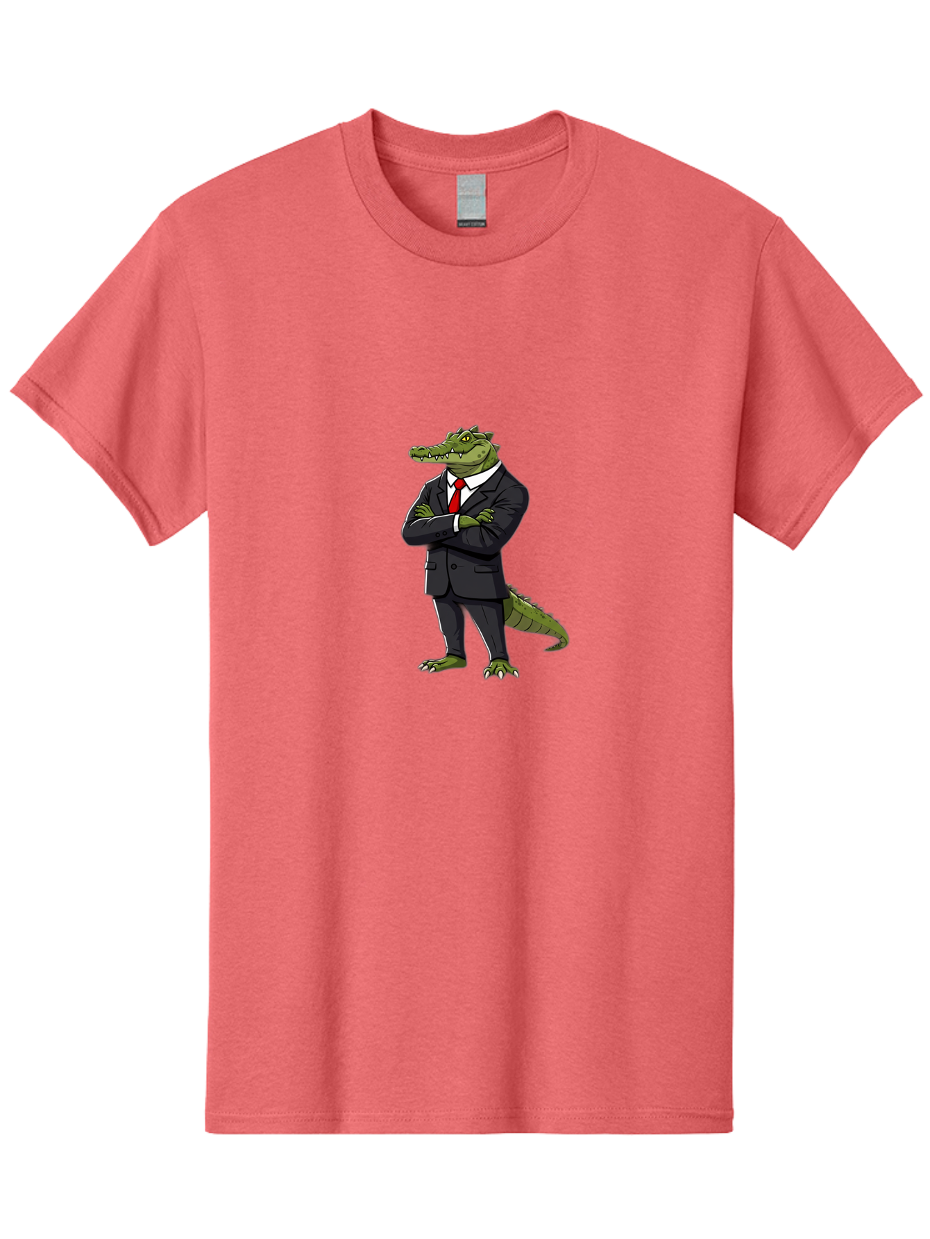 Crocodile-In-Suit-1 Men'S Graphic Tee, 100% Cotton, Comfortable Casual Summer Wear, Machine Washable, Vintage Camera, Old Camera, Antique Camera, Black Camera, Classic Photography, Photography Equipment, Nostalgic Device, Film Camera, Bak325