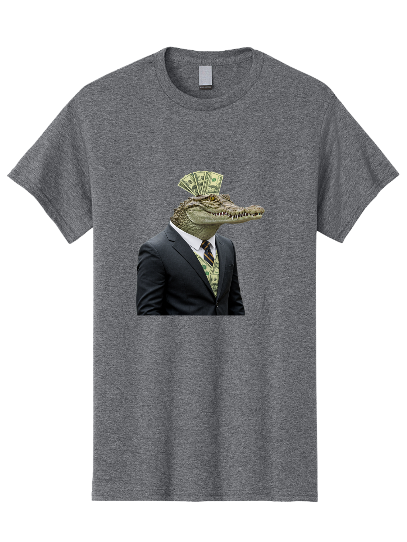 Crocodile-In-Suit-4 Men'S Graphic Tee, 100% Cotton, Comfortable Casual Summer Wear, Machine Washable, Vintage Camera, Old Camera, Antique Camera, Black Camera, Classic Photography, Photography Equipment, Nostalgic Device, Film Camera, Bak328