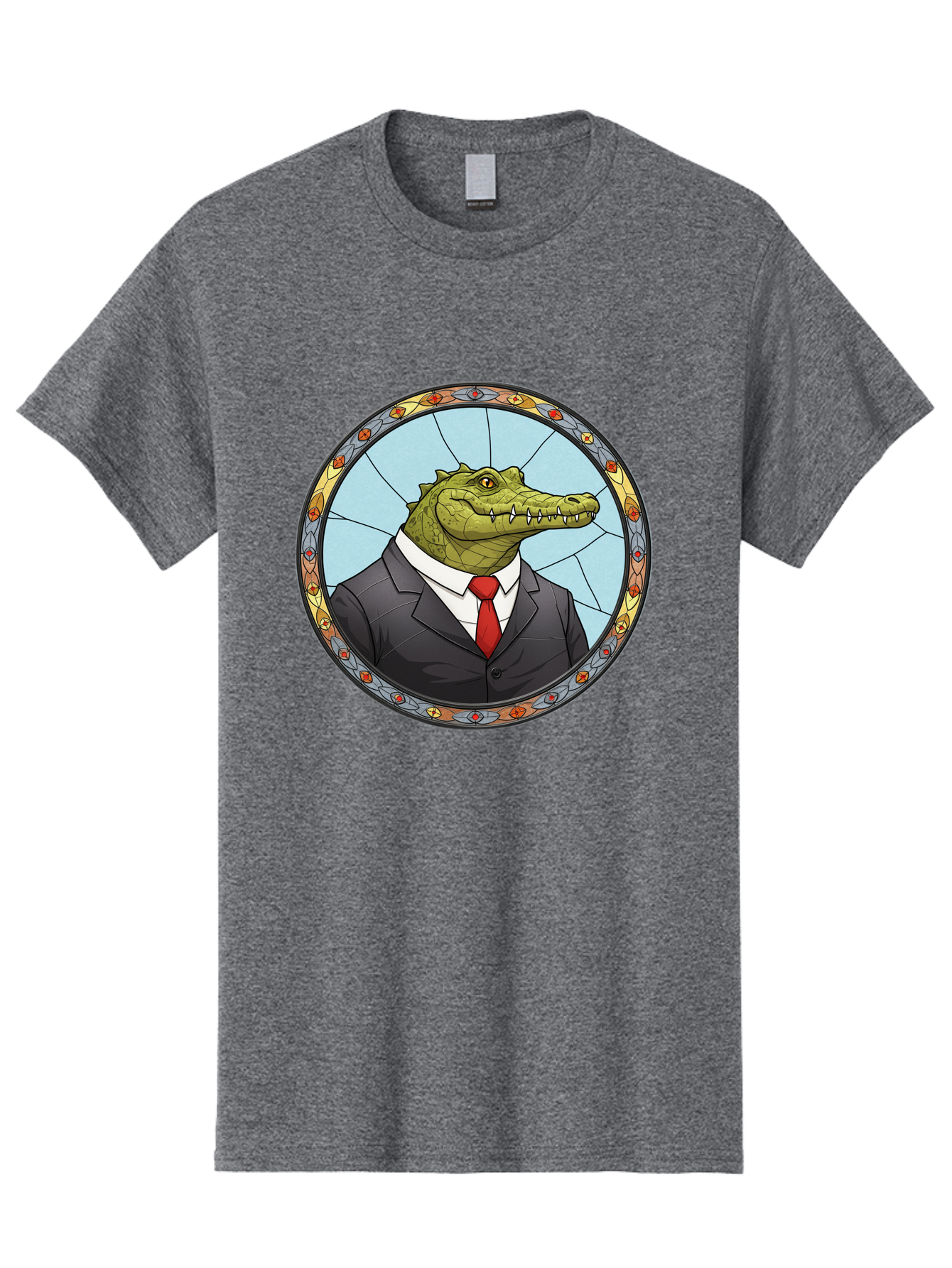 Crocodile-In-Suit-5 Men'S Graphic Tee, 100% Cotton, Comfortable Casual Summer Wear, Machine Washable, Vintage Camera, Old Camera, Antique Camera, Black Camera, Classic Photography, Photography Equipment, Nostalgic Device, Film Camera, Bak329