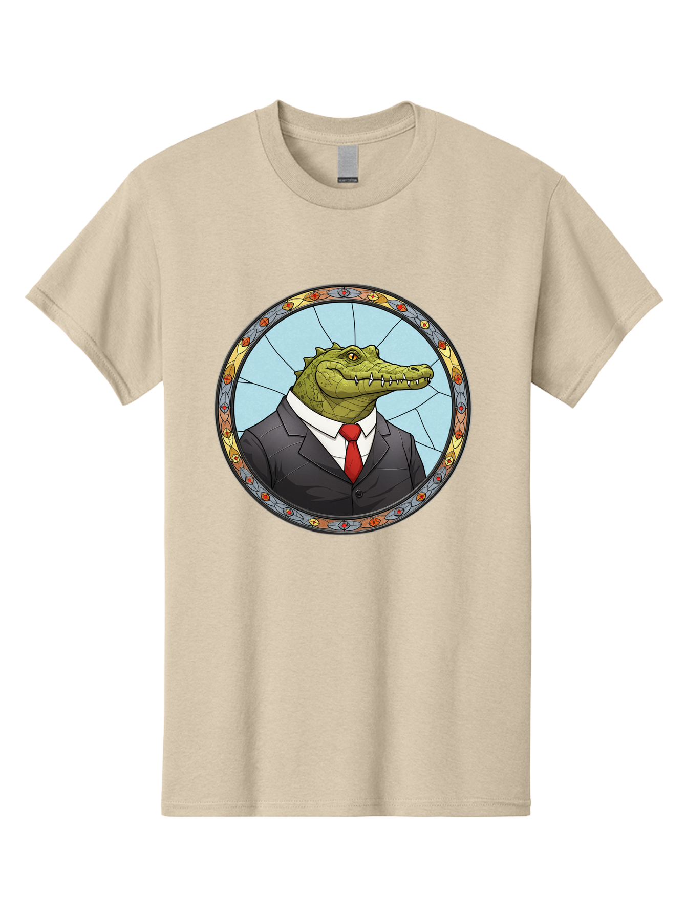 Crocodile-In-Suit-5 Men'S Graphic Tee, 100% Cotton, Comfortable Casual Summer Wear, Machine Washable, Vintage Camera, Old Camera, Antique Camera, Black Camera, Classic Photography, Photography Equipment, Nostalgic Device, Film Camera, Bak329