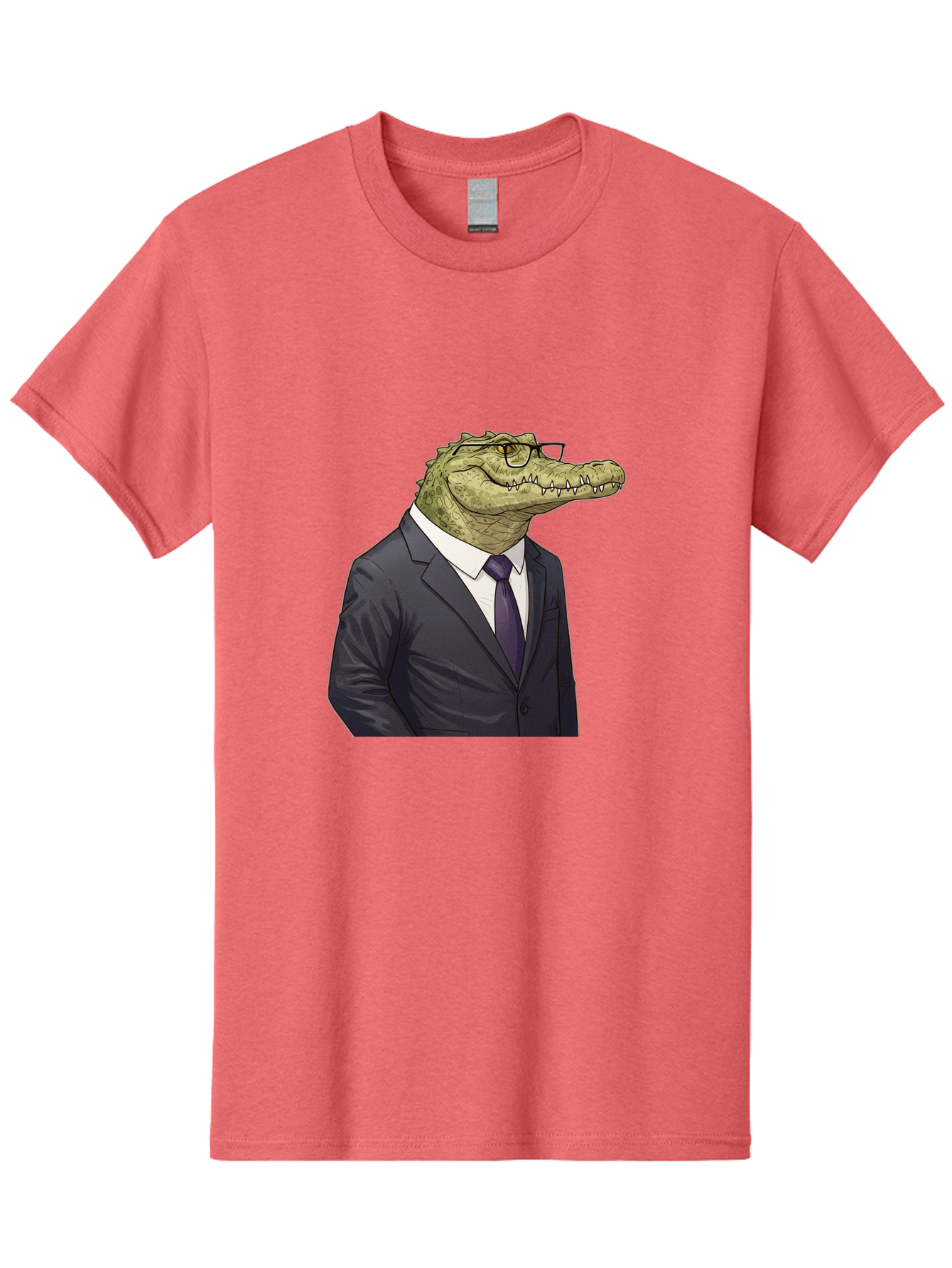 Crocodile-In-Suit-6 Men'S Graphic Tee, 100% Cotton, Comfortable Casual Summer Wear, Machine Washable, Vintage Camera, Old Camera, Antique Camera, Black Camera, Classic Photography, Photography Equipment, Nostalgic Device, Film Camera, Bak330