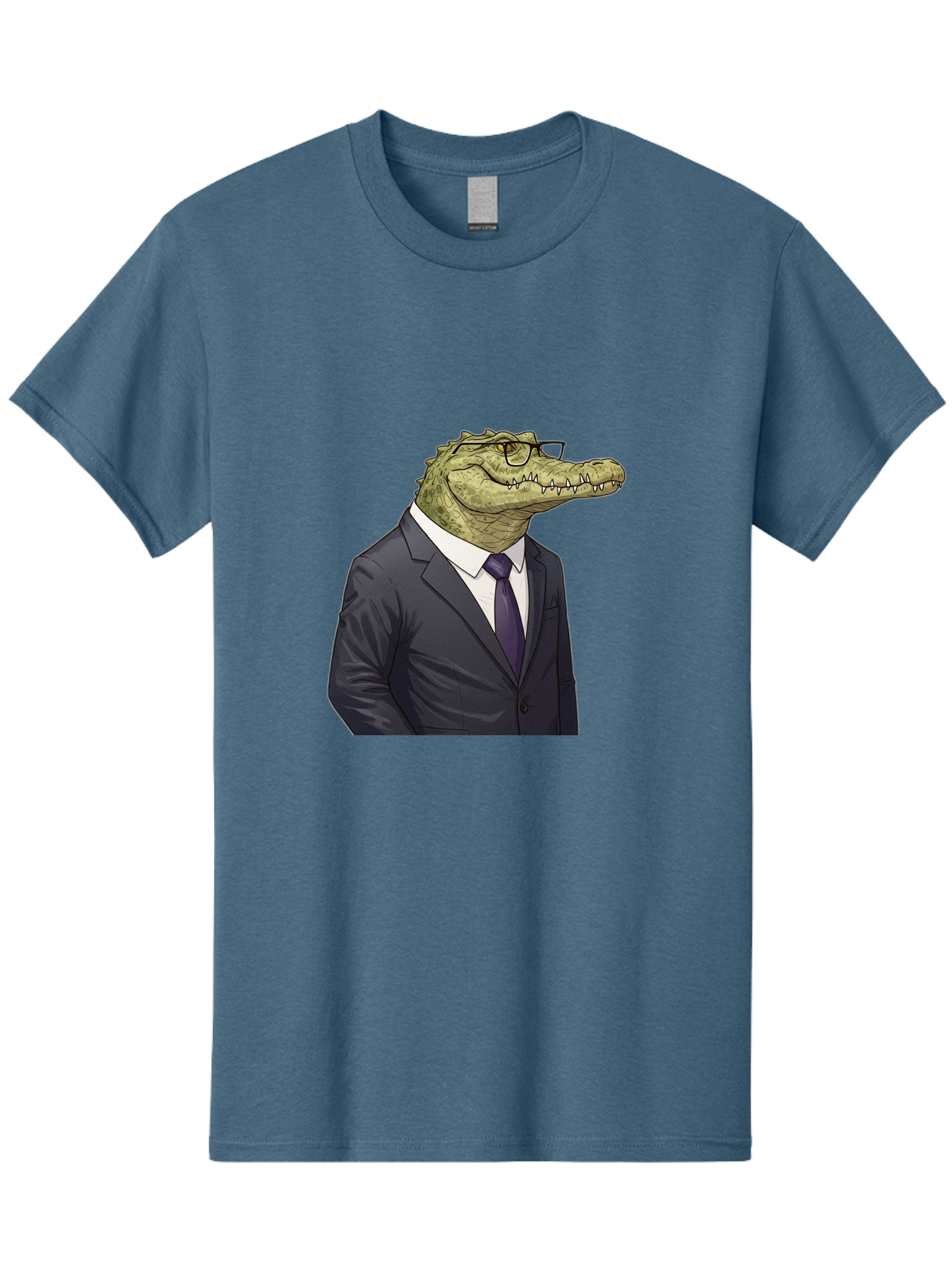 Crocodile-In-Suit-6 Men'S Graphic Tee, 100% Cotton, Comfortable Casual Summer Wear, Machine Washable, Vintage Camera, Old Camera, Antique Camera, Black Camera, Classic Photography, Photography Equipment, Nostalgic Device, Film Camera, Bak330