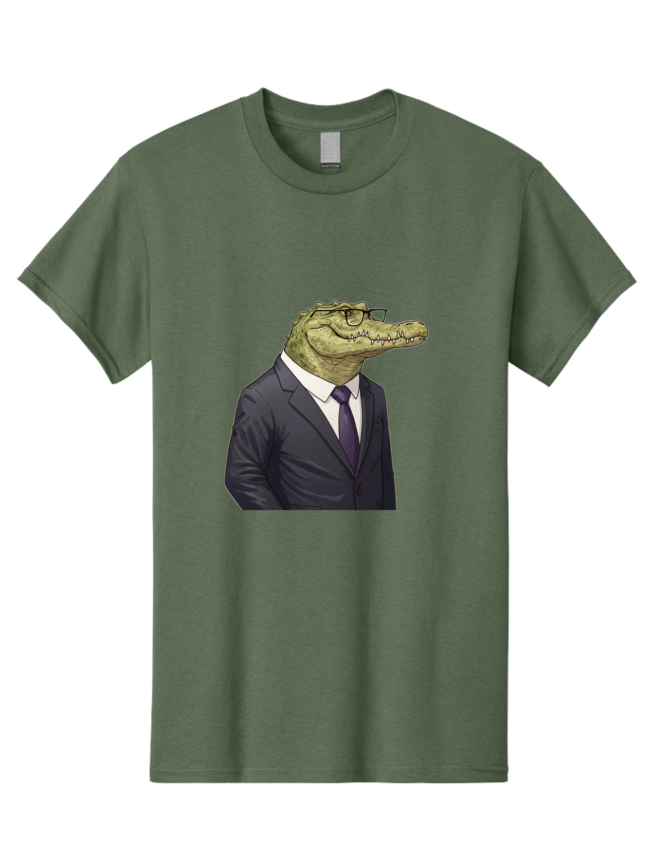 Crocodile-In-Suit-6 Men'S Graphic Tee, 100% Cotton, Comfortable Casual Summer Wear, Machine Washable, Vintage Camera, Old Camera, Antique Camera, Black Camera, Classic Photography, Photography Equipment, Nostalgic Device, Film Camera, Bak330