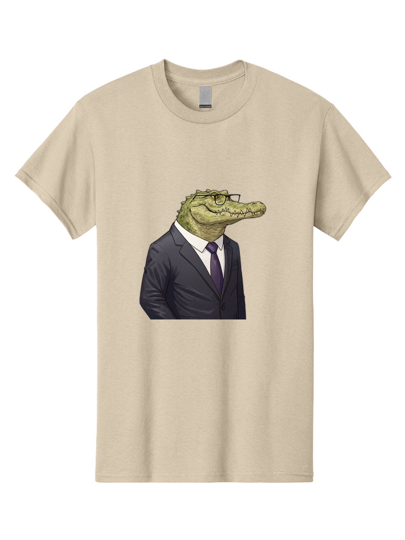 Crocodile-In-Suit-6 Men'S Graphic Tee, 100% Cotton, Comfortable Casual Summer Wear, Machine Washable, Vintage Camera, Old Camera, Antique Camera, Black Camera, Classic Photography, Photography Equipment, Nostalgic Device, Film Camera, Bak330