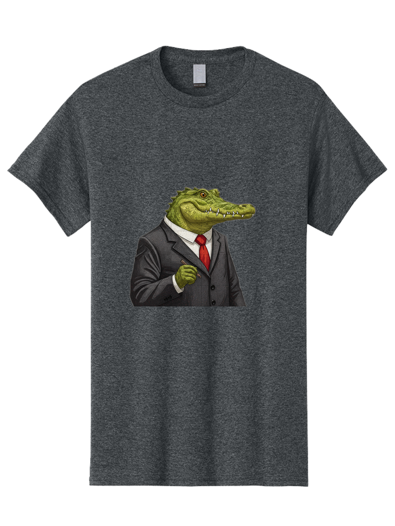 Crocodile-In-Suit-8 Men'S Graphic Tee, 100% Cotton, Comfortable Casual Summer Wear, Machine Washable, Vintage Camera, Old Camera, Antique Camera, Black Camera, Classic Photography, Photography Equipment, Nostalgic Device, Film Camera, Bak332