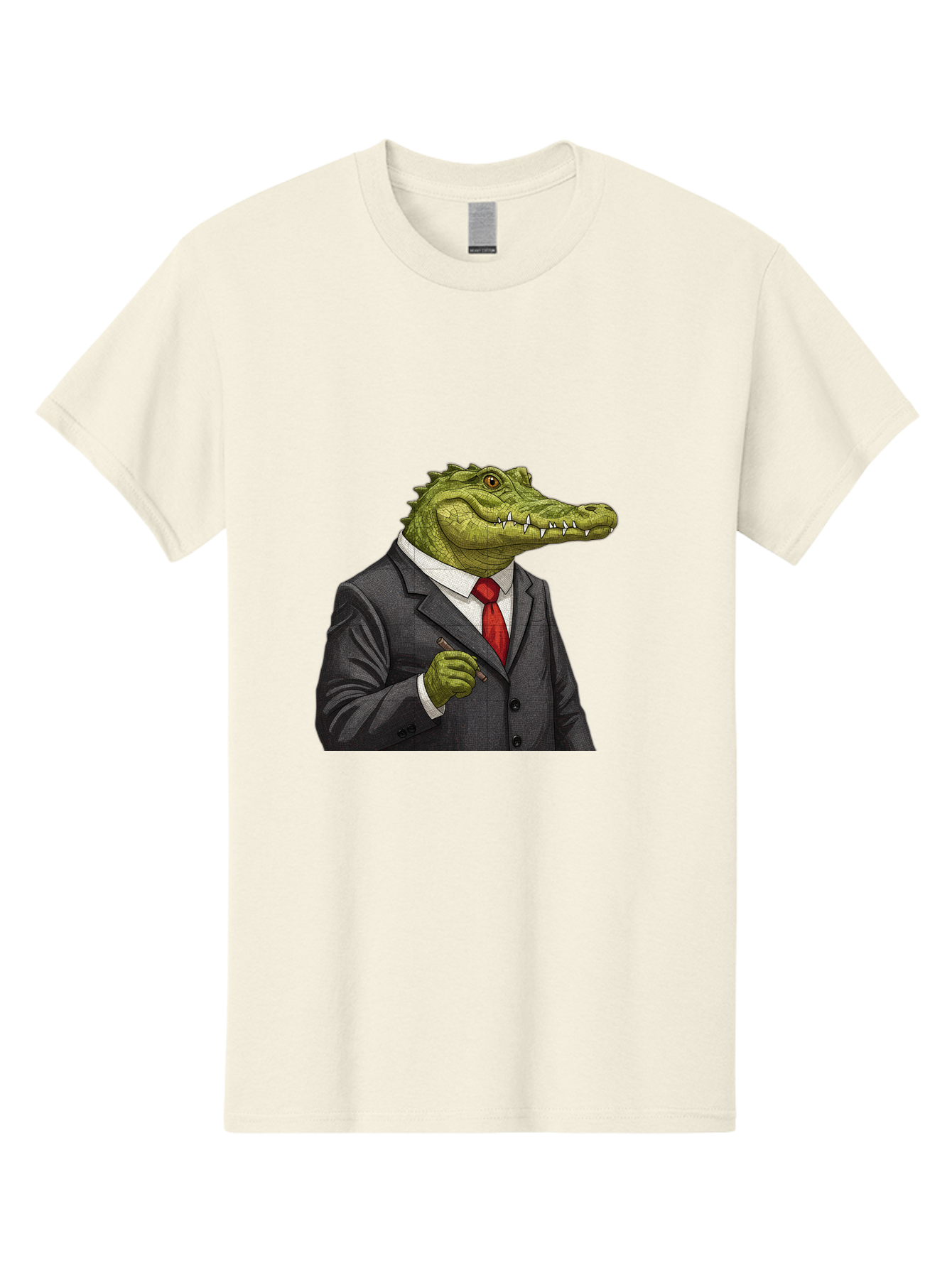 Crocodile-In-Suit-8 Men'S Graphic Tee, 100% Cotton, Comfortable Casual Summer Wear, Machine Washable, Vintage Camera, Old Camera, Antique Camera, Black Camera, Classic Photography, Photography Equipment, Nostalgic Device, Film Camera, Bak332