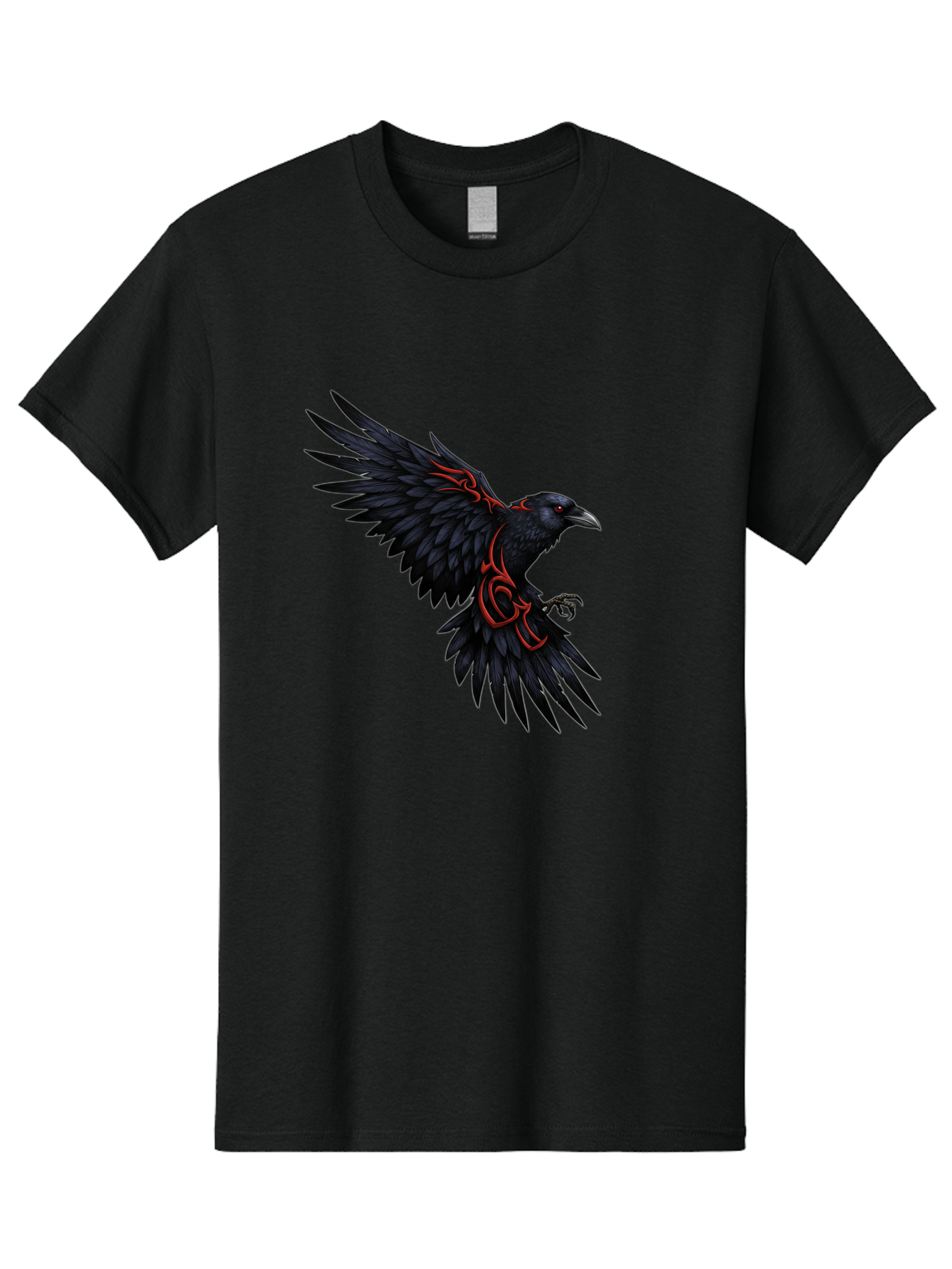 Crow-With-Tribal-Art Men'S Graphic Tee, 100% Cotton, Comfortable Casual Summer Wear, Machine Washable, Vintage Camera, Old Camera, Antique Camera, Black Camera, Classic Photography, Photography Equipment, Nostalgic Device, Film Camera, Bak339