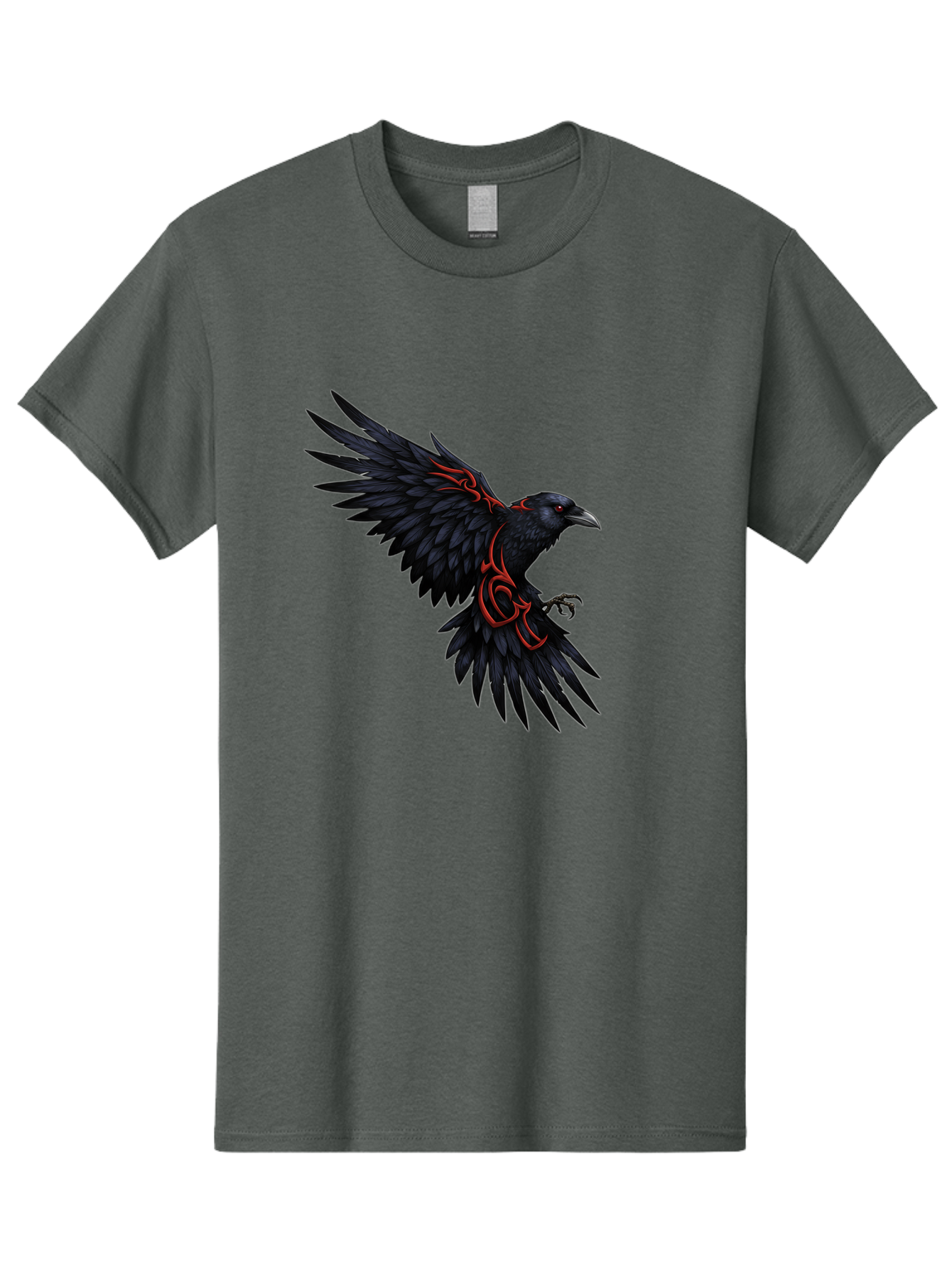 Crow-With-Tribal-Art Men'S Graphic Tee, 100% Cotton, Comfortable Casual Summer Wear, Machine Washable, Vintage Camera, Old Camera, Antique Camera, Black Camera, Classic Photography, Photography Equipment, Nostalgic Device, Film Camera, Bak339
