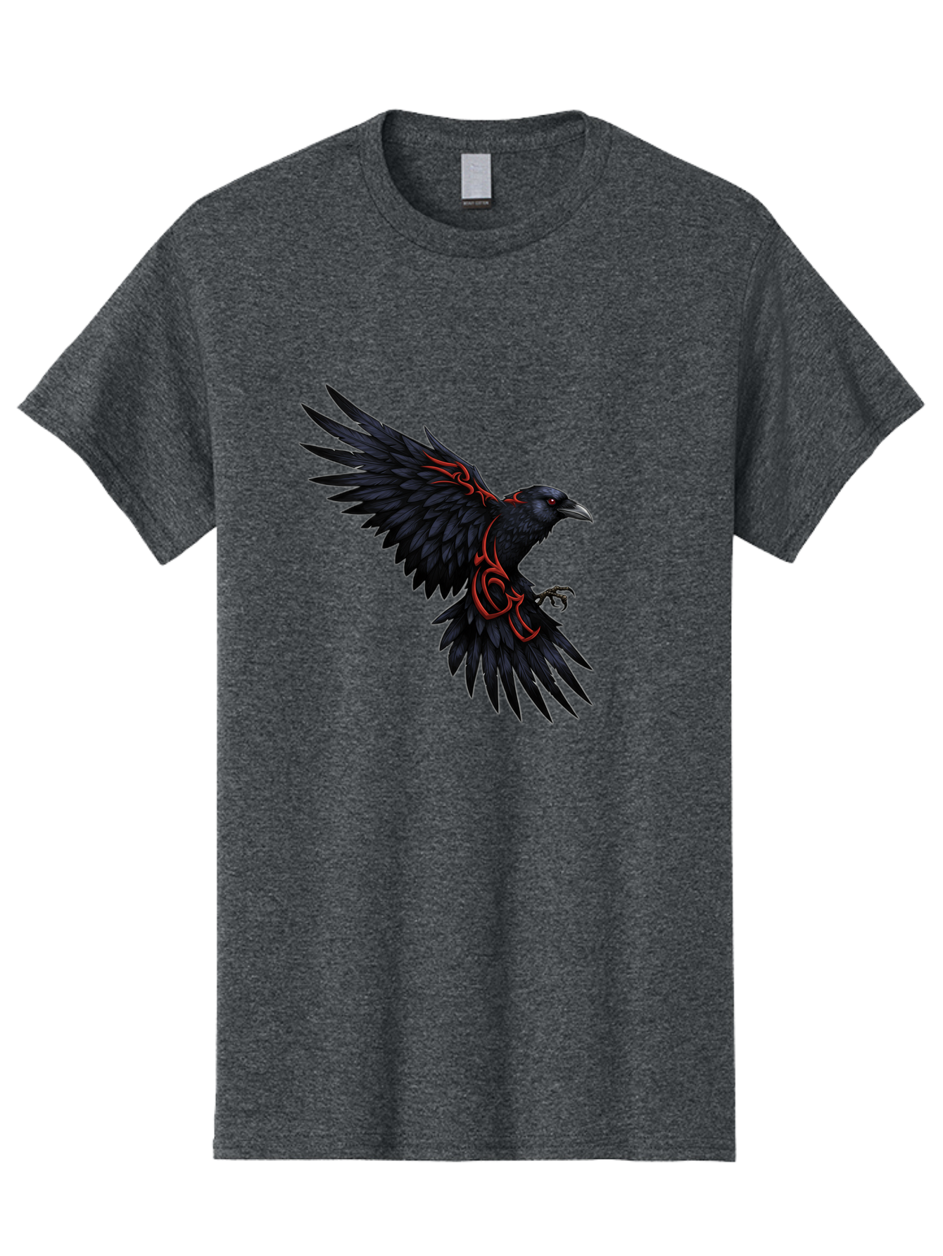 Crow-With-Tribal-Art Men'S Graphic Tee, 100% Cotton, Comfortable Casual Summer Wear, Machine Washable, Vintage Camera, Old Camera, Antique Camera, Black Camera, Classic Photography, Photography Equipment, Nostalgic Device, Film Camera, Bak339
