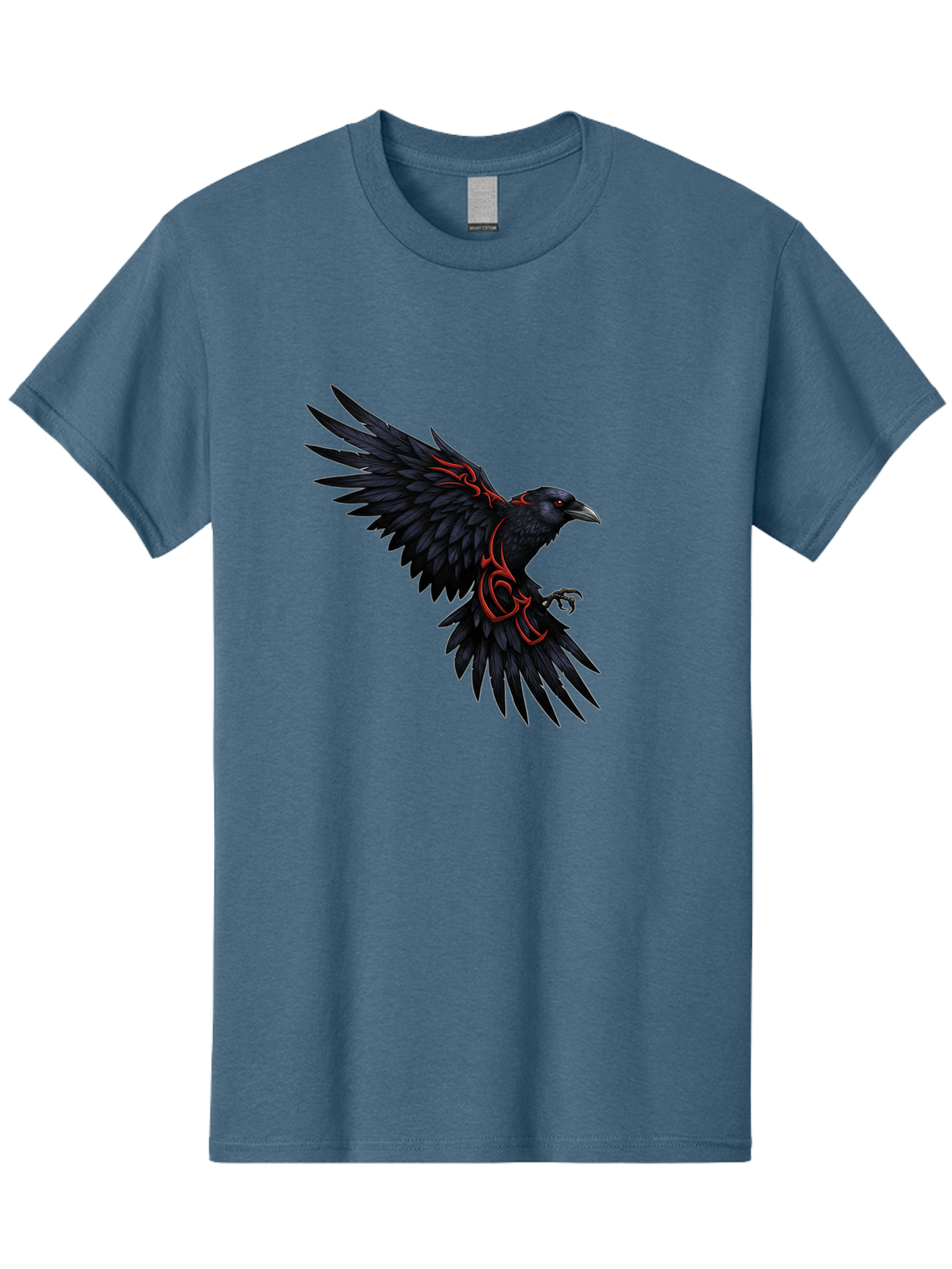 Crow-With-Tribal-Art Men'S Graphic Tee, 100% Cotton, Comfortable Casual Summer Wear, Machine Washable, Vintage Camera, Old Camera, Antique Camera, Black Camera, Classic Photography, Photography Equipment, Nostalgic Device, Film Camera, Bak339