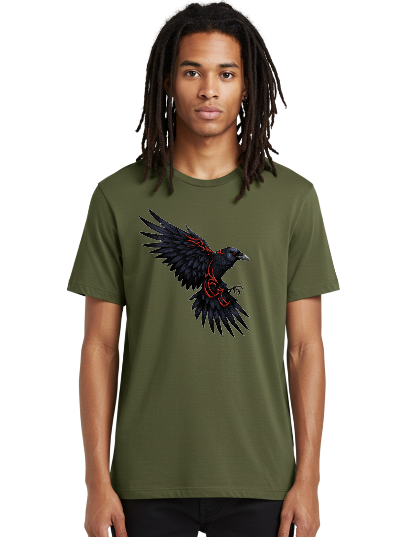 Crow-With-Tribal-Art Men'S Graphic Tee, 100% Cotton, Comfortable Casual Summer Wear, Machine Washable, Vintage Camera, Old Camera, Antique Camera, Black Camera, Classic Photography, Photography Equipment, Nostalgic Device, Film Camera, Bak339