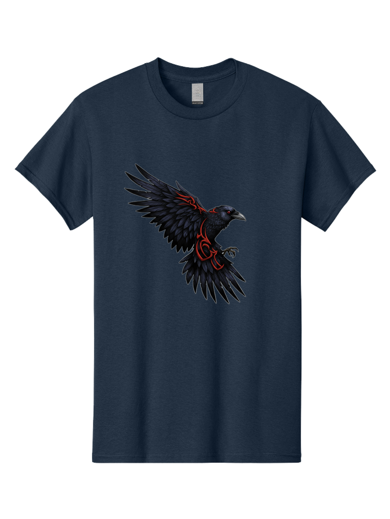 Crow-With-Tribal-Art Men'S Graphic Tee, 100% Cotton, Comfortable Casual Summer Wear, Machine Washable, Vintage Camera, Old Camera, Antique Camera, Black Camera, Classic Photography, Photography Equipment, Nostalgic Device, Film Camera, Bak339