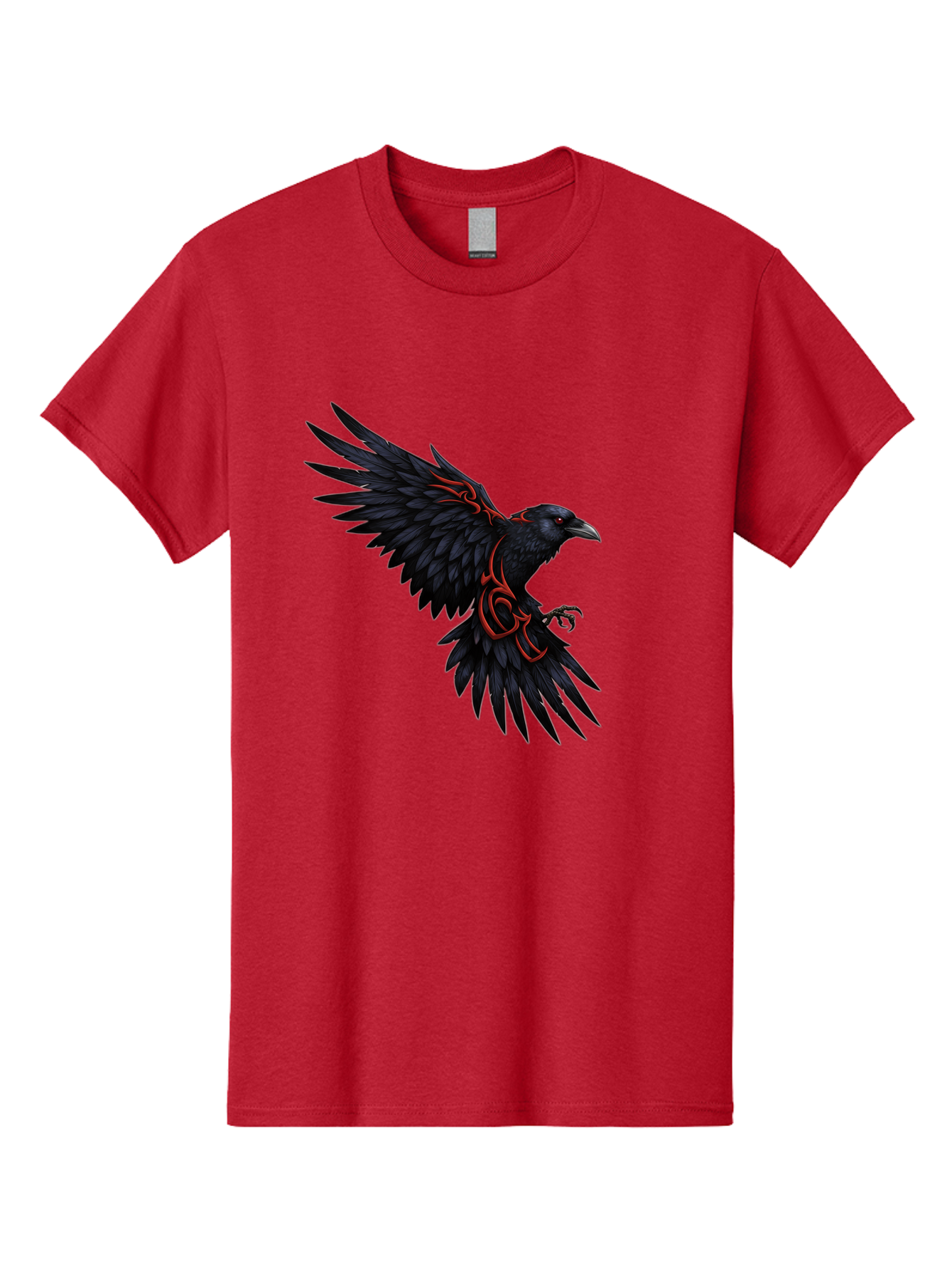 Crow-With-Tribal-Art Men'S Graphic Tee, 100% Cotton, Comfortable Casual Summer Wear, Machine Washable, Vintage Camera, Old Camera, Antique Camera, Black Camera, Classic Photography, Photography Equipment, Nostalgic Device, Film Camera, Bak339