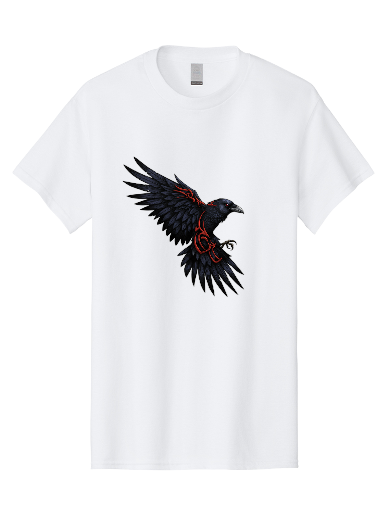 Crow-With-Tribal-Art Men'S Graphic Tee, 100% Cotton, Comfortable Casual Summer Wear, Machine Washable, Vintage Camera, Old Camera, Antique Camera, Black Camera, Classic Photography, Photography Equipment, Nostalgic Device, Film Camera, Bak339