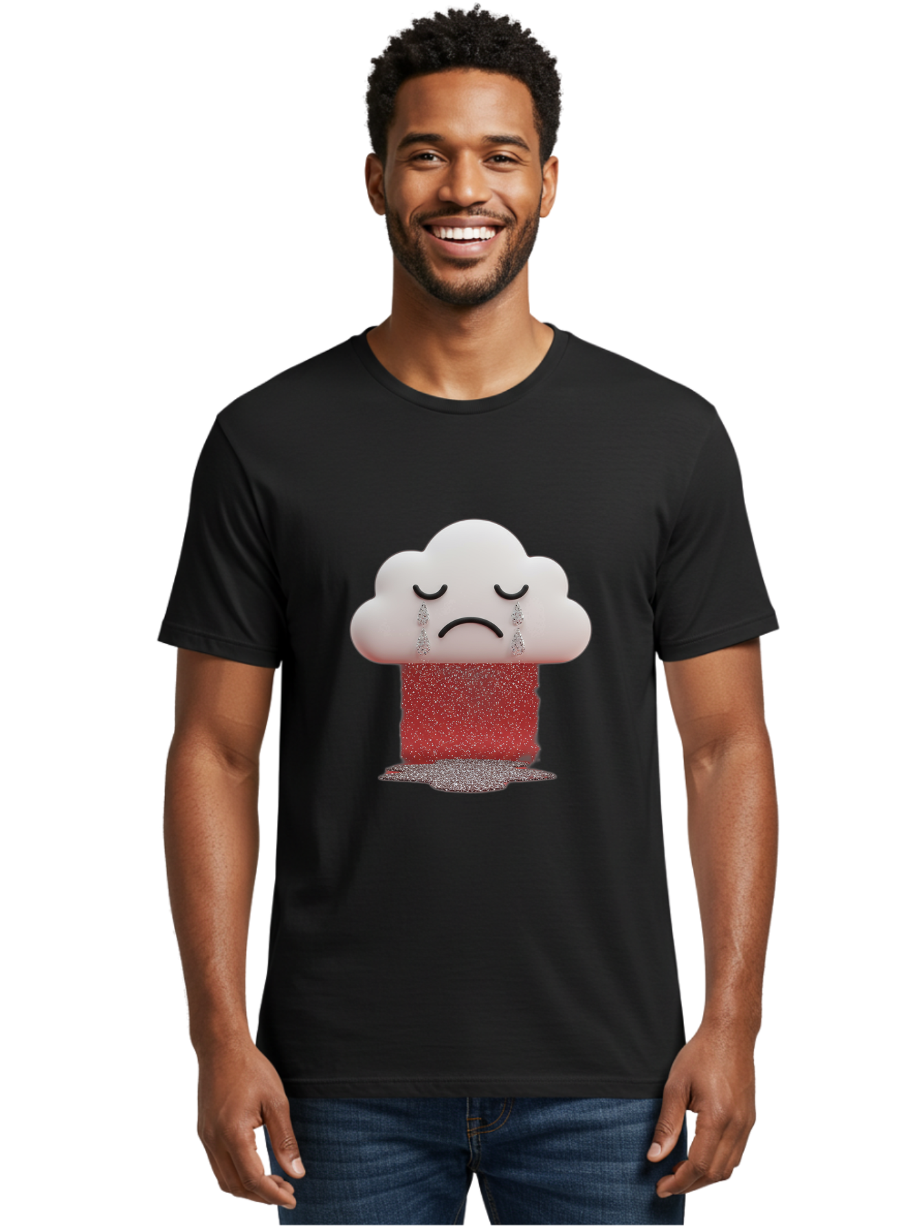 Crying-Cloud-1 Men'S Graphic Tee, 100% Cotton, Comfortable Casual Summer Wear, Machine Washable, Vintage Camera, Old Camera, Antique Camera, Black Camera, Classic Photography, Photography Equipment, Nostalgic Device, Film Camera, Camera Art Bak348