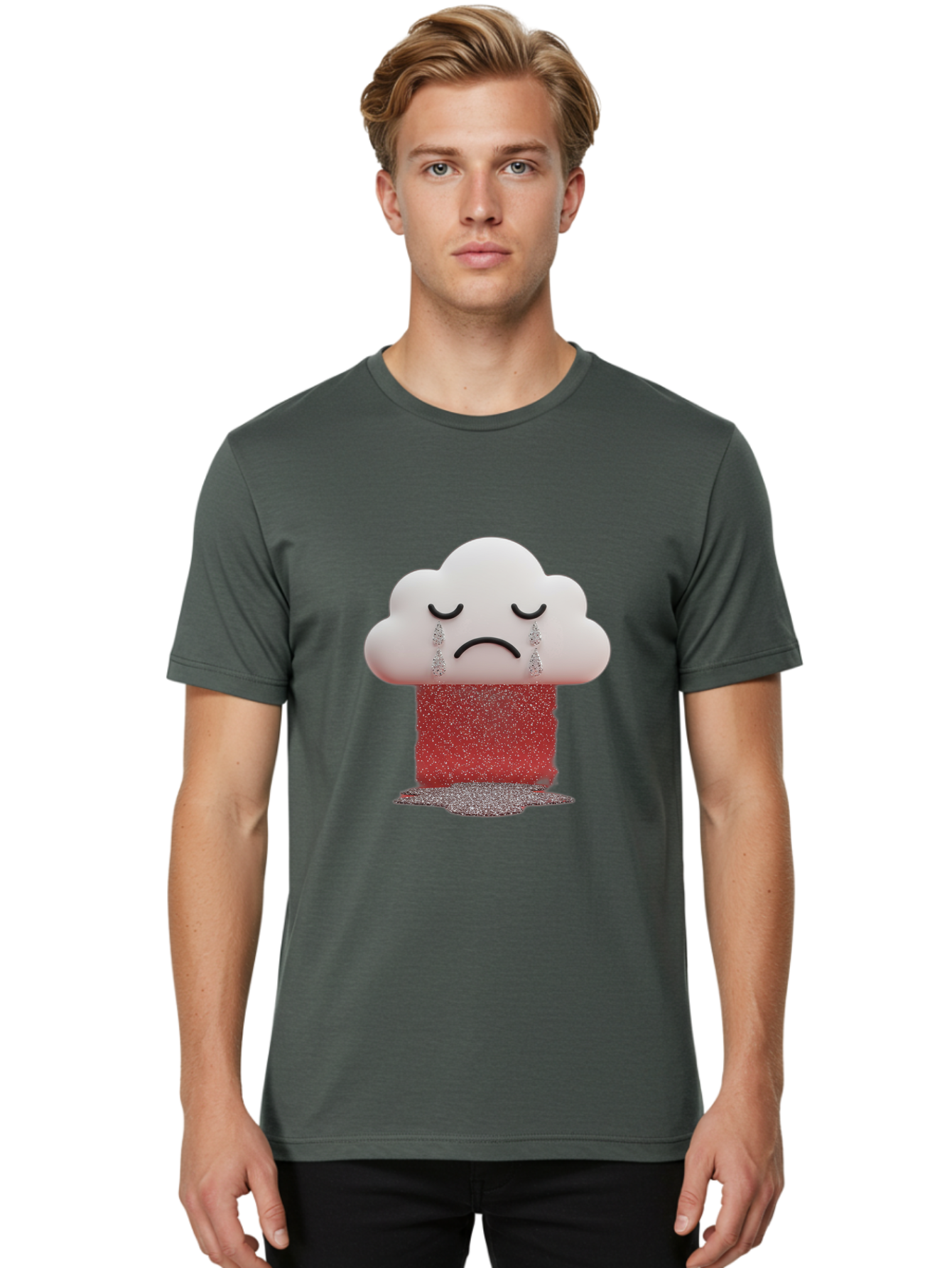 Crying-Cloud-1 Men'S Graphic Tee, 100% Cotton, Comfortable Casual Summer Wear, Machine Washable, Vintage Camera, Old Camera, Antique Camera, Black Camera, Classic Photography, Photography Equipment, Nostalgic Device, Film Camera, Camera Art Bak348