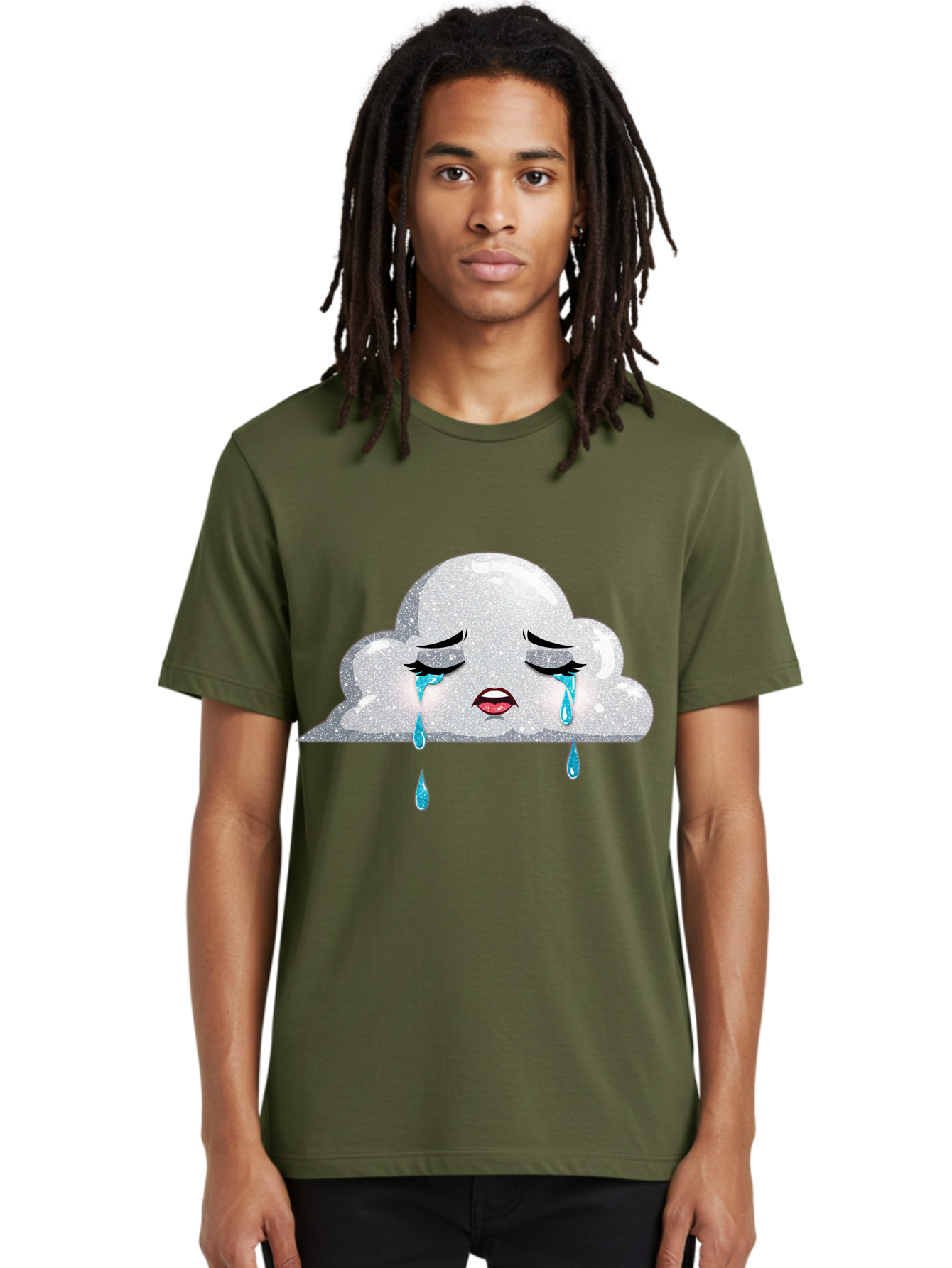 Crying-Cloud-3 Men'S Graphic Tee, 100% Cotton, Comfortable Casual Summer Wear, Machine Washable, Vintage Camera, Old Camera, Antique Camera, Black Camera, Classic Photography, Photography Equipment, Nostalgic Device, Film Camera, Camera Art Bak350