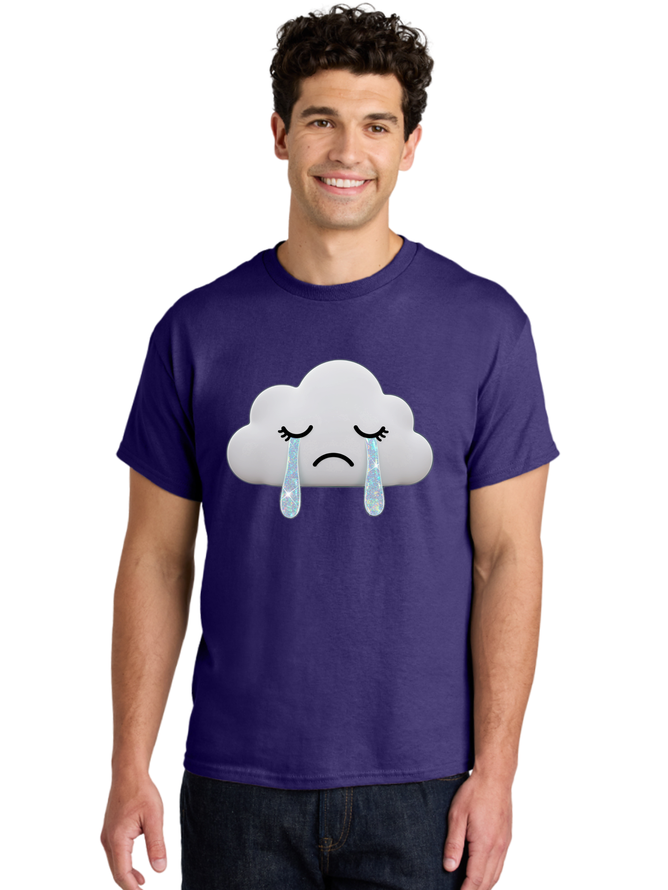 Crying-Cloud-4 Men'S Graphic Tee, 100% Cotton, Comfortable Casual Summer Wear, Machine Washable, Vintage Camera, Old Camera, Antique Camera, Black Camera, Classic Photography, Photography Equipment, Nostalgic Device, Film Camera, Camera Art Bak351