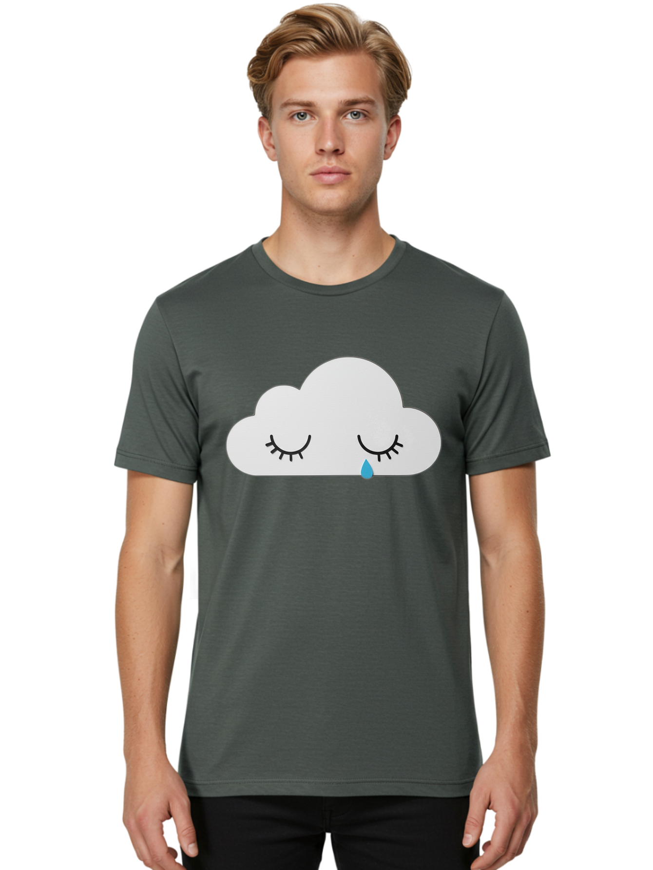 Crying-Cloud-5 Men'S Graphic Tee, 100% Cotton, Comfortable Casual Summer Wear, Machine Washable, Vintage Camera, Old Camera, Antique Camera, Black Camera, Classic Photography, Photography Equipment, Nostalgic Device, Film Camera, Camera Art Bak352