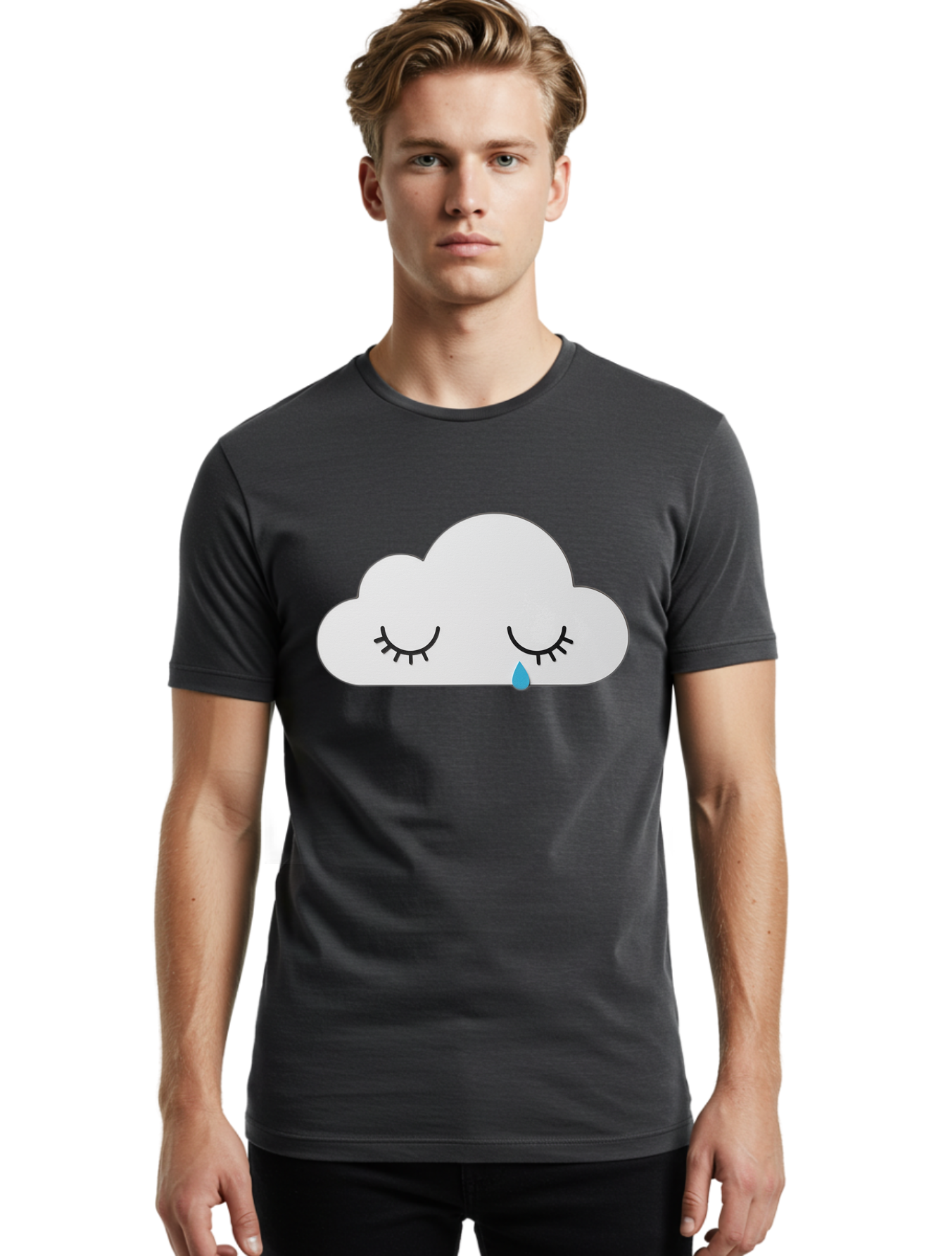 Crying-Cloud-5 Men'S Graphic Tee, 100% Cotton, Comfortable Casual Summer Wear, Machine Washable, Vintage Camera, Old Camera, Antique Camera, Black Camera, Classic Photography, Photography Equipment, Nostalgic Device, Film Camera, Camera Art Bak352