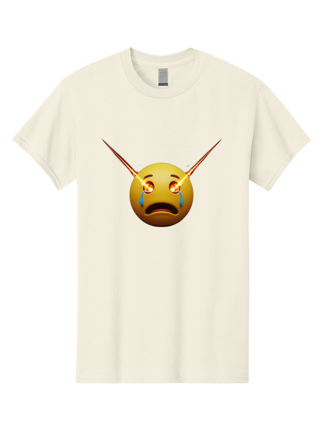 Crying-Emoji-With-Laser-Eyes Men'S Graphic Tee, 100% Cotton, Comfortable Casual Summer Wear, Machine Washable, Vintage Camera, Old Camera, Antique Camera, Black Camera, Classic Photography, Photography Equipment, Nostalgic Device, Film Camera, Bak356