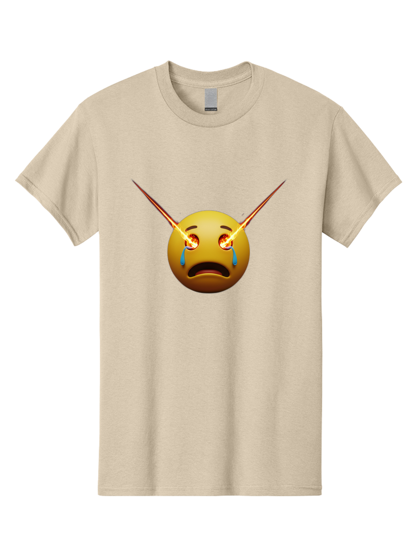 Crying-Emoji-With-Laser-Eyes Men'S Graphic Tee, 100% Cotton, Comfortable Casual Summer Wear, Machine Washable, Vintage Camera, Old Camera, Antique Camera, Black Camera, Classic Photography, Photography Equipment, Nostalgic Device, Film Camera, Bak356