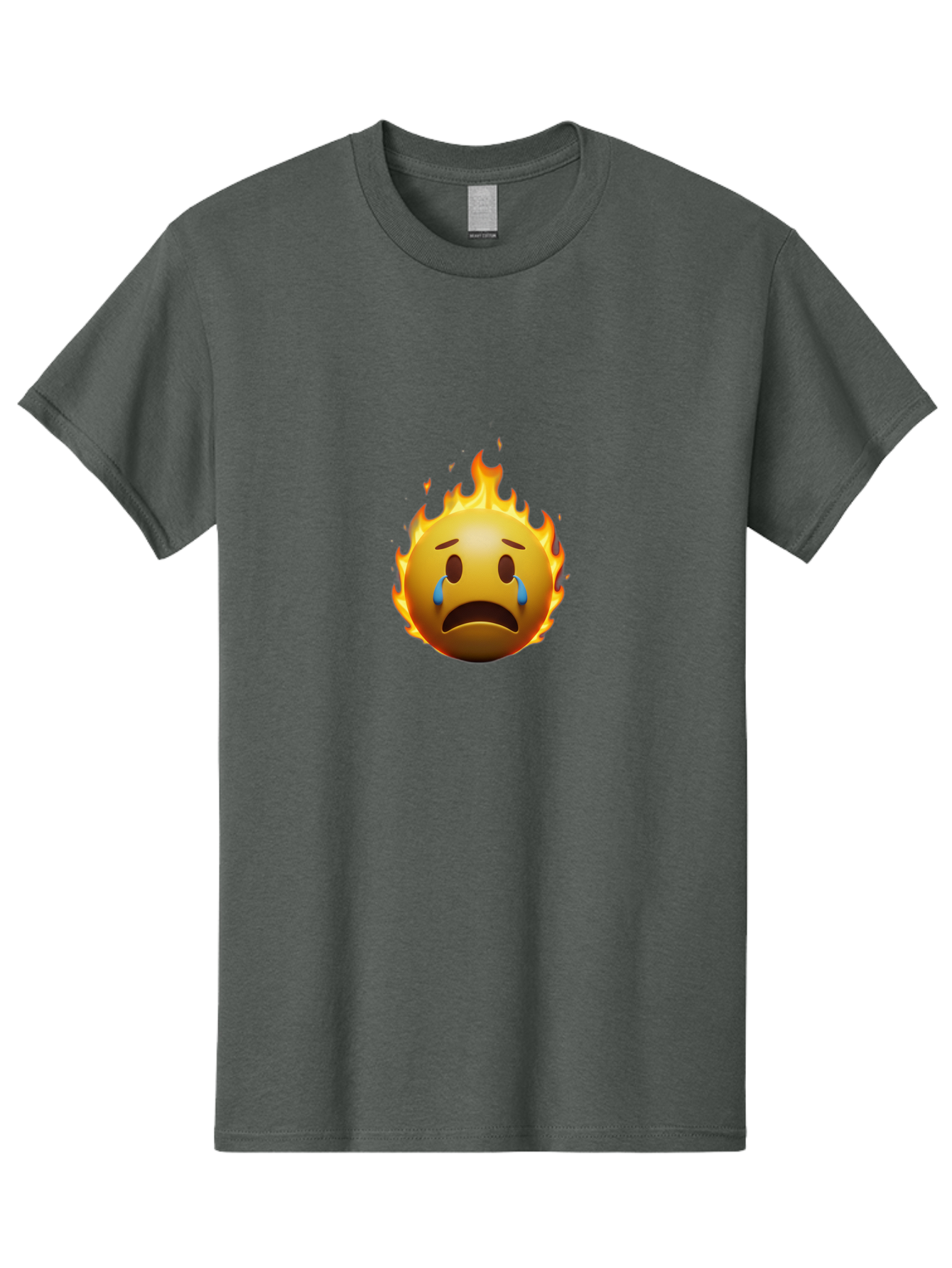 Crying-Face-On-Fire-Emoji Men'S Graphic Tee, 100% Cotton, Comfortable Casual Summer Wear, Machine Washable, Vintage Camera, Old Camera, Antique Camera, Black Camera, Classic Photography, Photography Equipment, Nostalgic Device, Film Camera, Bak357