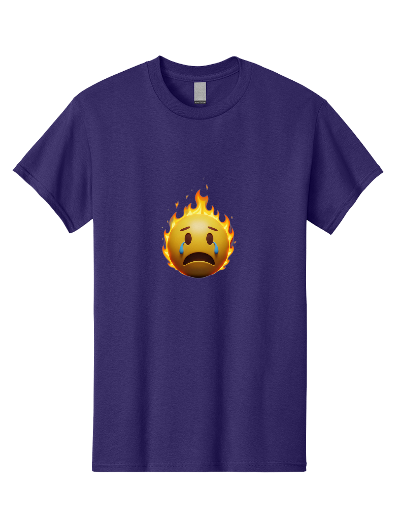 Crying-Face-On-Fire-Emoji Men'S Graphic Tee, 100% Cotton, Comfortable Casual Summer Wear, Machine Washable, Vintage Camera, Old Camera, Antique Camera, Black Camera, Classic Photography, Photography Equipment, Nostalgic Device, Film Camera, Bak357