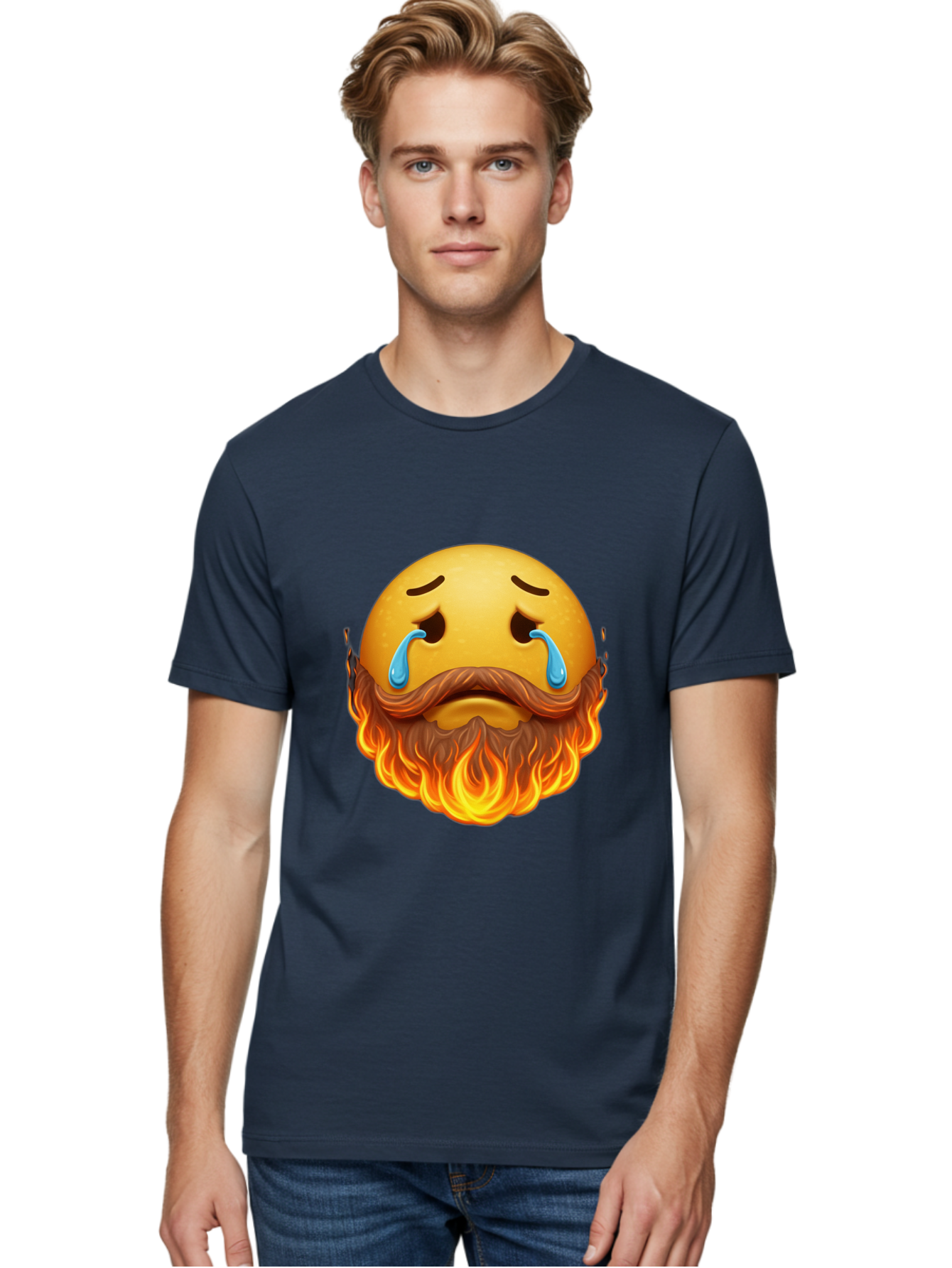 Crying-Fire-Emoji Men'S Graphic Tee, 100% Cotton, Comfortable Casual Summer Wear, Machine Washable, Vintage Camera, Old Camera, Antique Camera, Black Camera, Classic Photography, Photography Equipment, Nostalgic Device, Film Camera, Camera Art Bak358