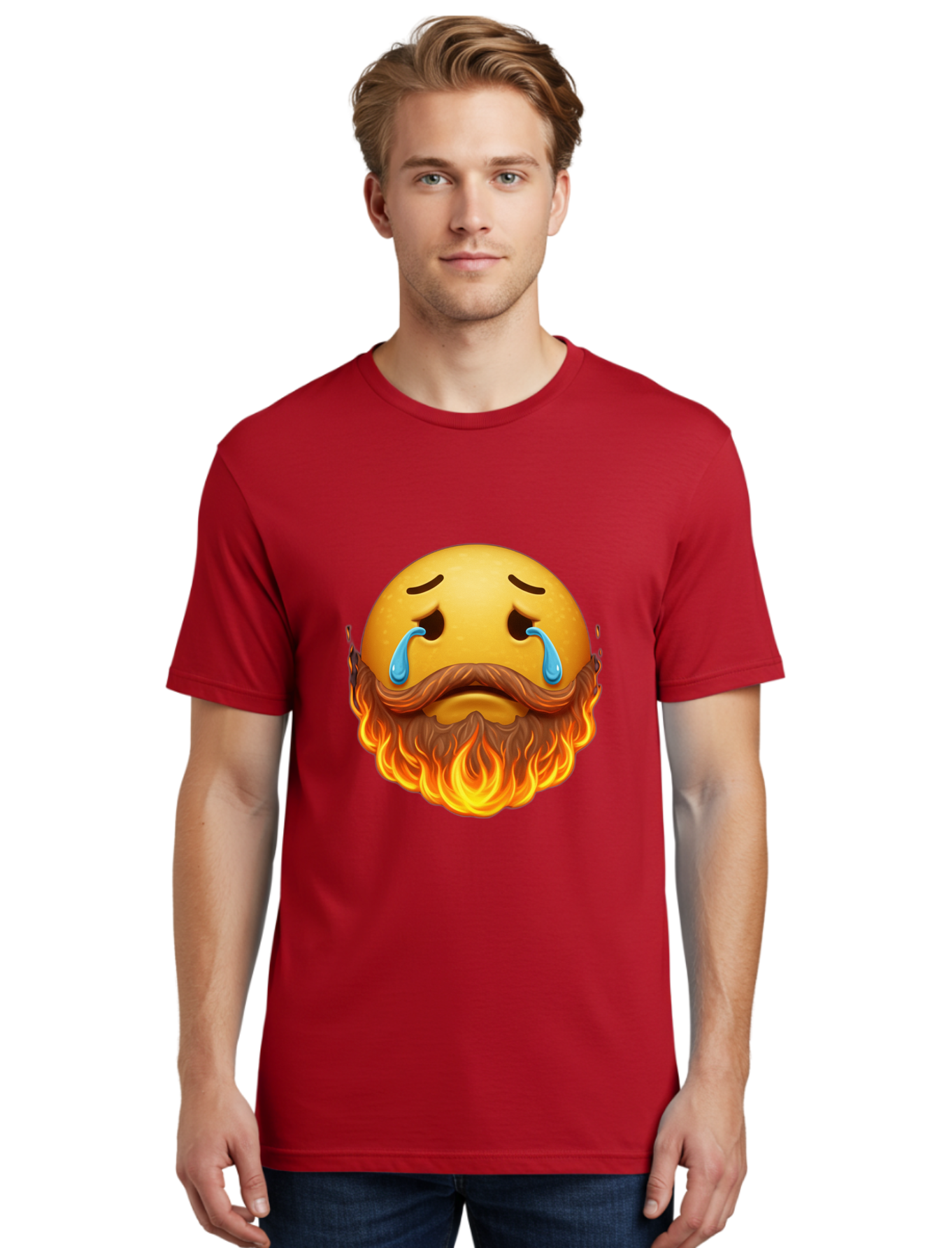 Crying-Fire-Emoji Men'S Graphic Tee, 100% Cotton, Comfortable Casual Summer Wear, Machine Washable, Vintage Camera, Old Camera, Antique Camera, Black Camera, Classic Photography, Photography Equipment, Nostalgic Device, Film Camera, Camera Art Bak358