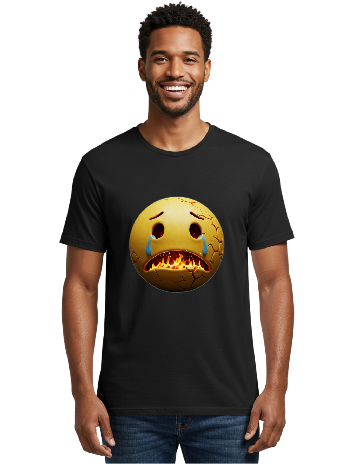 Crying-Flaming-Emoji Men'S Graphic Tee, 100% Cotton, Comfortable Casual Summer Wear, Machine Washable, Vintage Camera, Old Camera, Antique Camera, Black Camera, Classic Photography, Photography Equipment, Nostalgic Device, Film Camera, Bak359