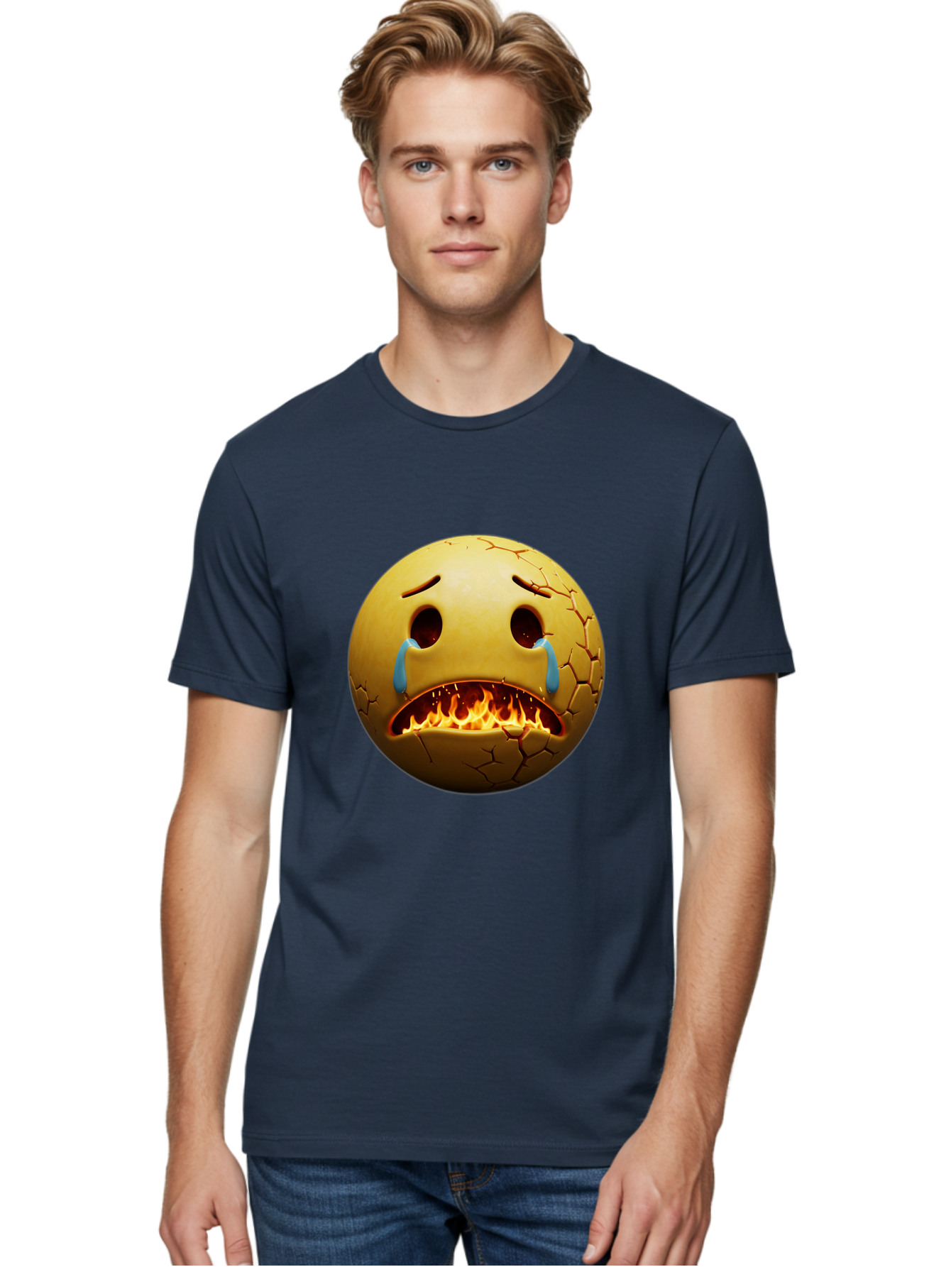 Crying-Flaming-Emoji Men'S Graphic Tee, 100% Cotton, Comfortable Casual Summer Wear, Machine Washable, Vintage Camera, Old Camera, Antique Camera, Black Camera, Classic Photography, Photography Equipment, Nostalgic Device, Film Camera, Bak359