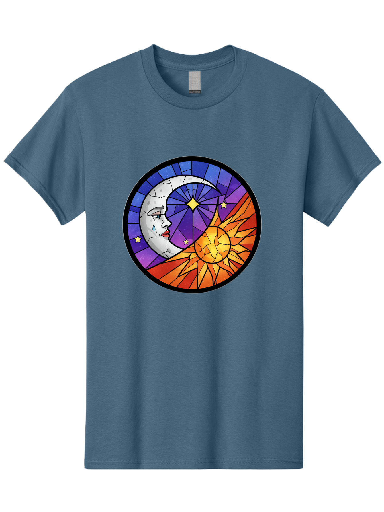 Crying-Moon-Stained-Glass Men'S Graphic Tee, 100% Cotton, Comfortable Casual Summer Wear, Machine Washable, Vintage Camera, Old Camera, Antique Camera, Black Camera, Classic Photography, Photography Equipment, Nostalgic Device, Film Camera, Bak361