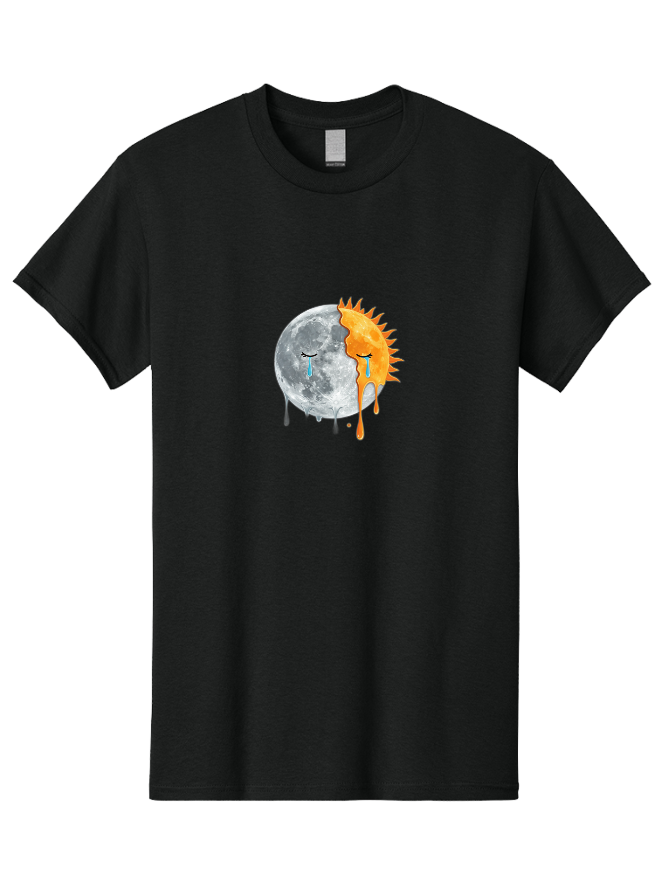 Crying-Sun-And-Moon-1 Men'S Graphic Tee, 100% Cotton, Comfortable Casual Summer Wear, Machine Washable, Vintage Camera, Old Camera, Antique Camera, Black Camera, Classic Photography, Photography Equipment, Nostalgic Device, Film Camera, Bak363