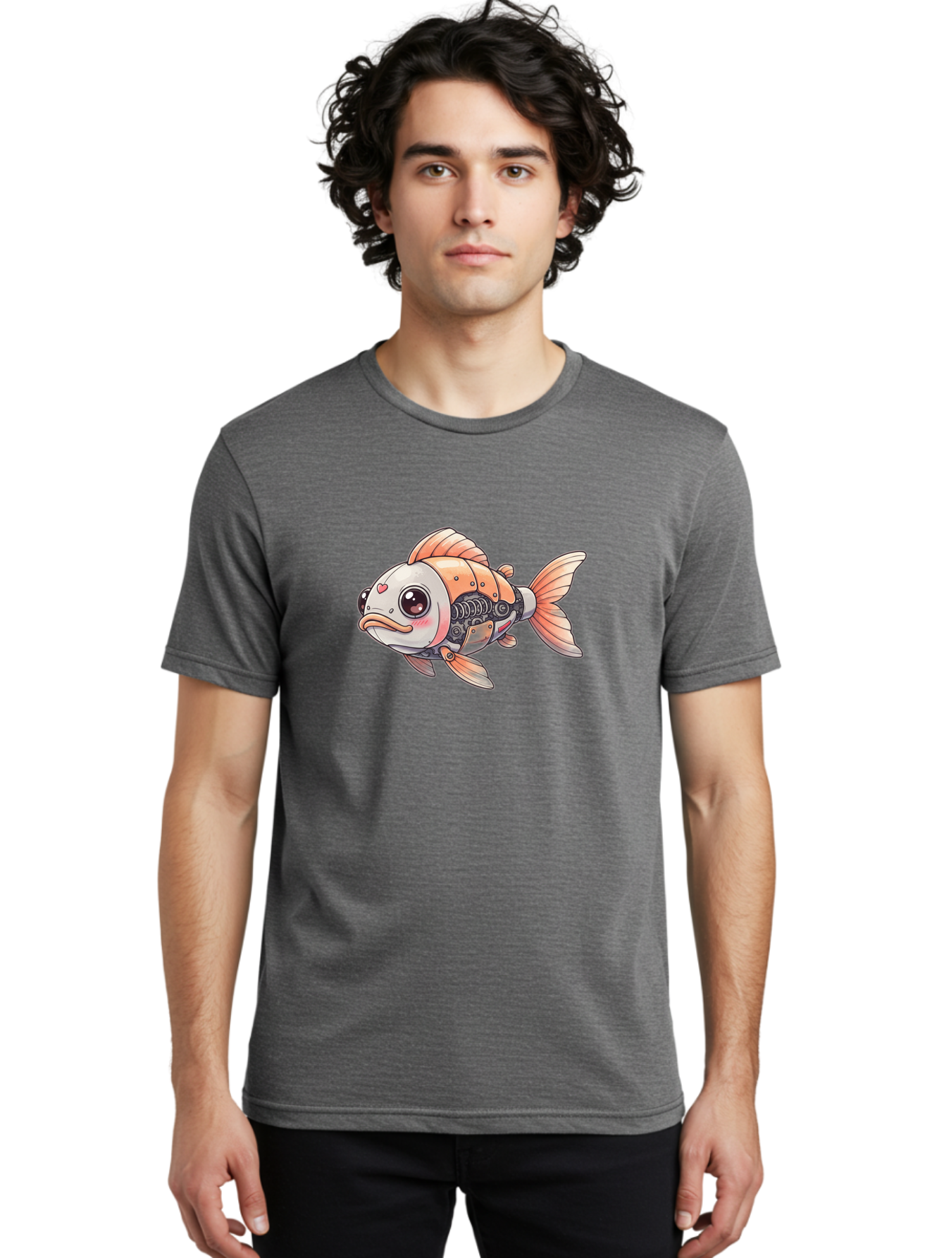 Cyborg-Fish Men'S Graphic Tee, 100% Cotton, Comfortable Casual Summer Wear, Machine Washable, Vintage Camera, Old Camera, Antique Camera, Black Camera, Classic Photography, Photography Equipment, Nostalgic Device, Film Camera, Camera Art Bak392